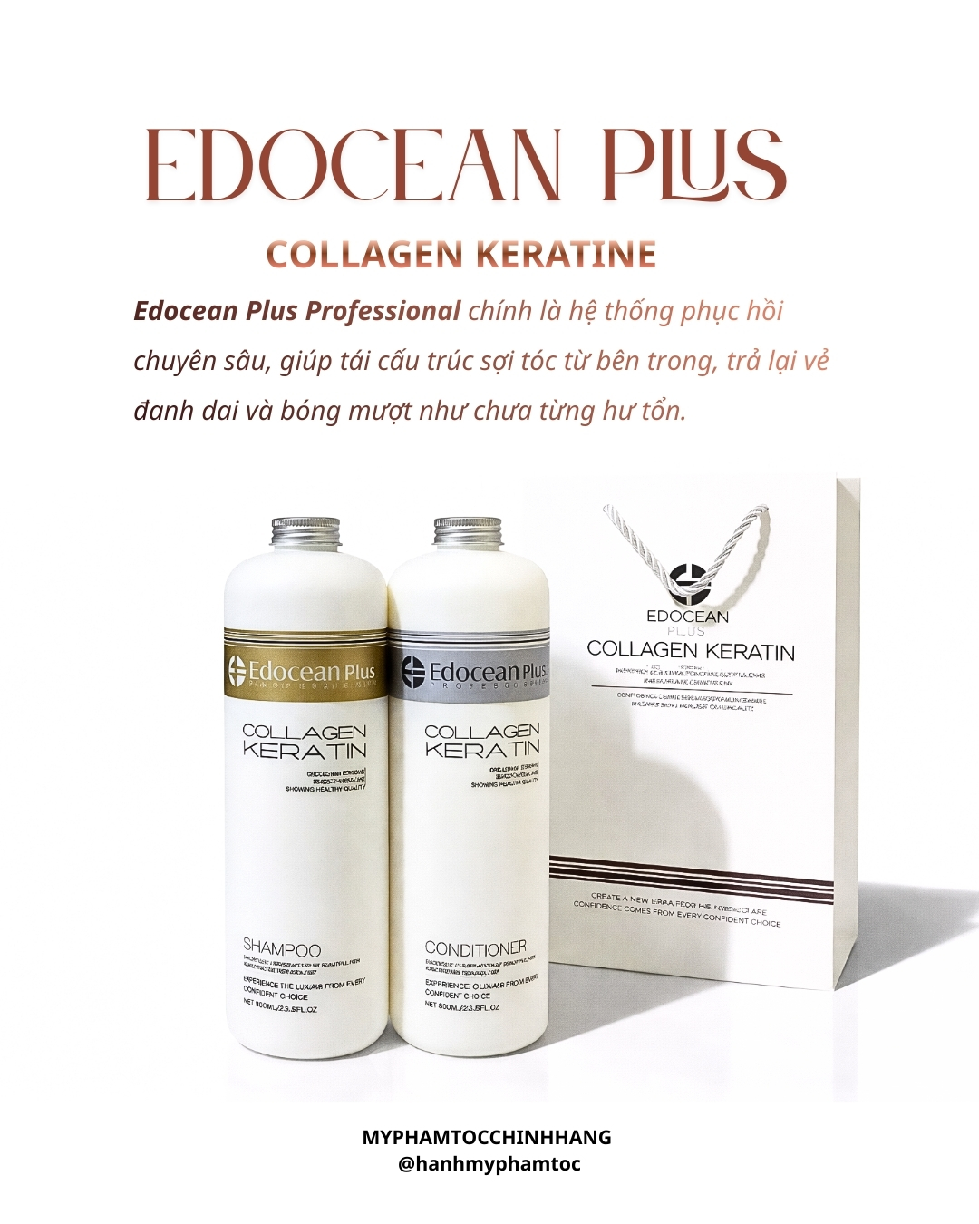 Sale lỗ dầu xả Edocean Collagen Keratin Plus 500ml