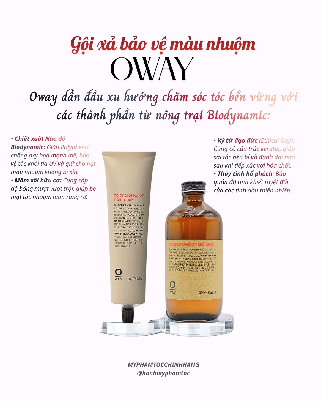 Dầu Gội và mặt nạ Bảo Vệ Màu Nhuộm Oway  Color Protection 240ml - 950ml