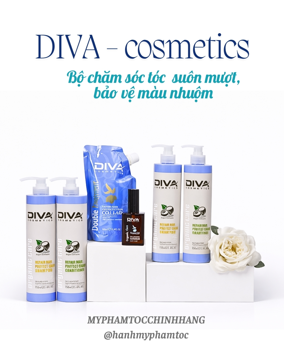 Dầu gội xả Diva Organic Dưỡng Màu và Phục Hồi Tóc Color Protect & Repair Shampoo & Conditioner