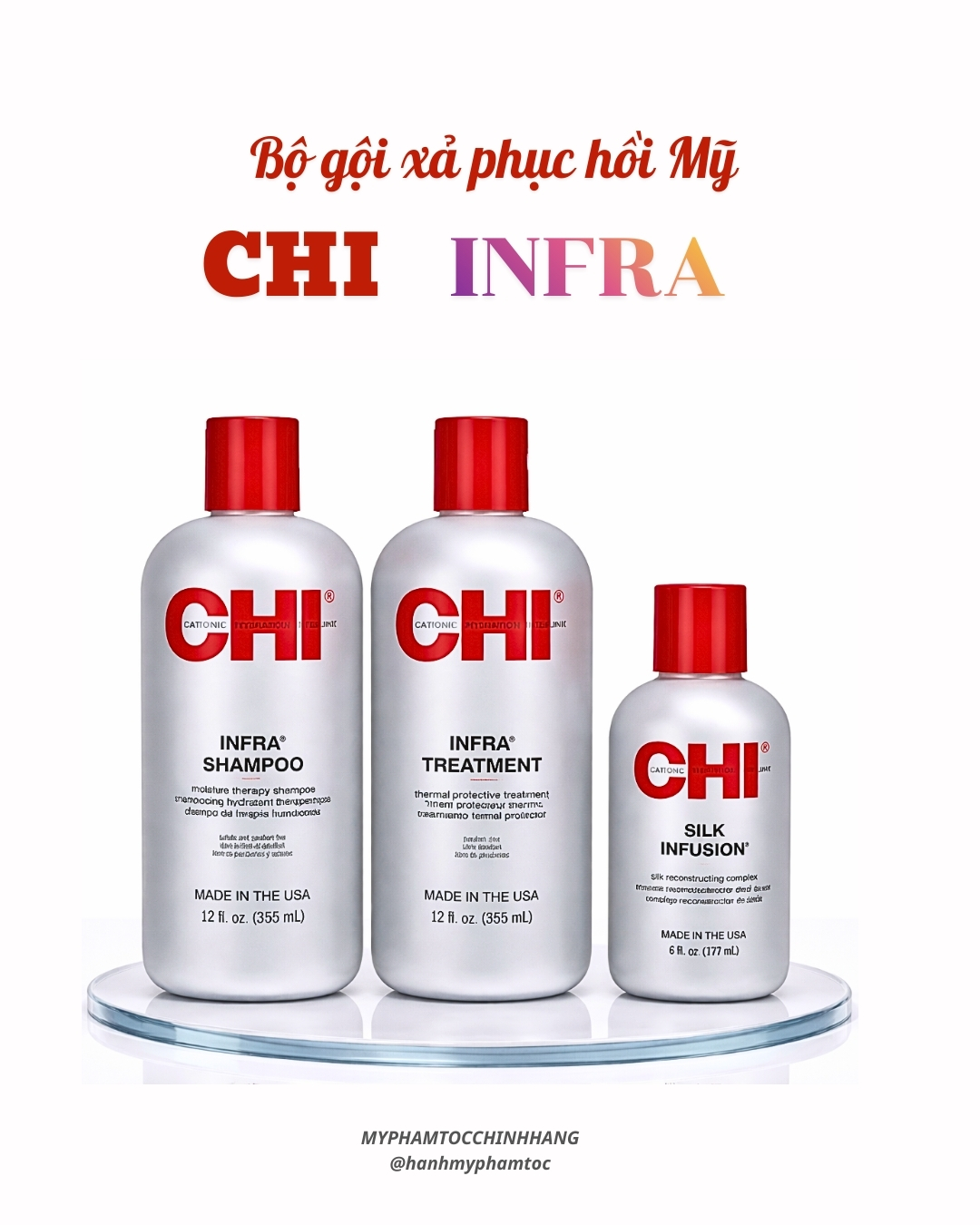 Dầu gội xả CHI Infra  (CHI Infra Shampoo & Treatment) 355ml 946ml