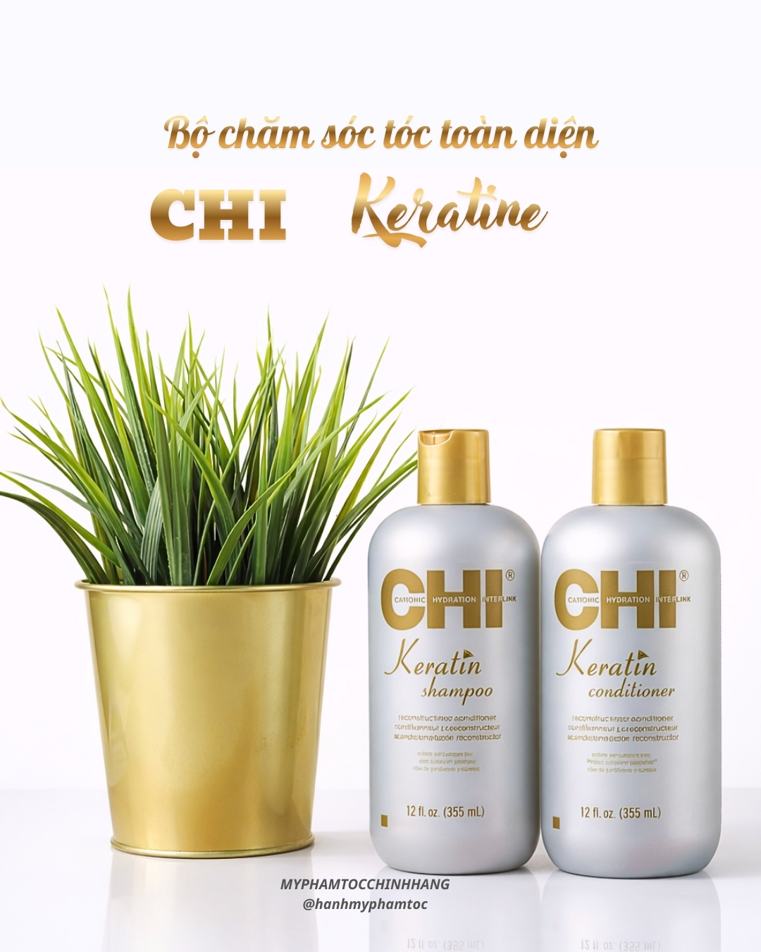 Dầu gội xả phục hồi CHI Keratin (CHI Keratin Reconstructing Shampoo & Conditioner) 355ml 946ml