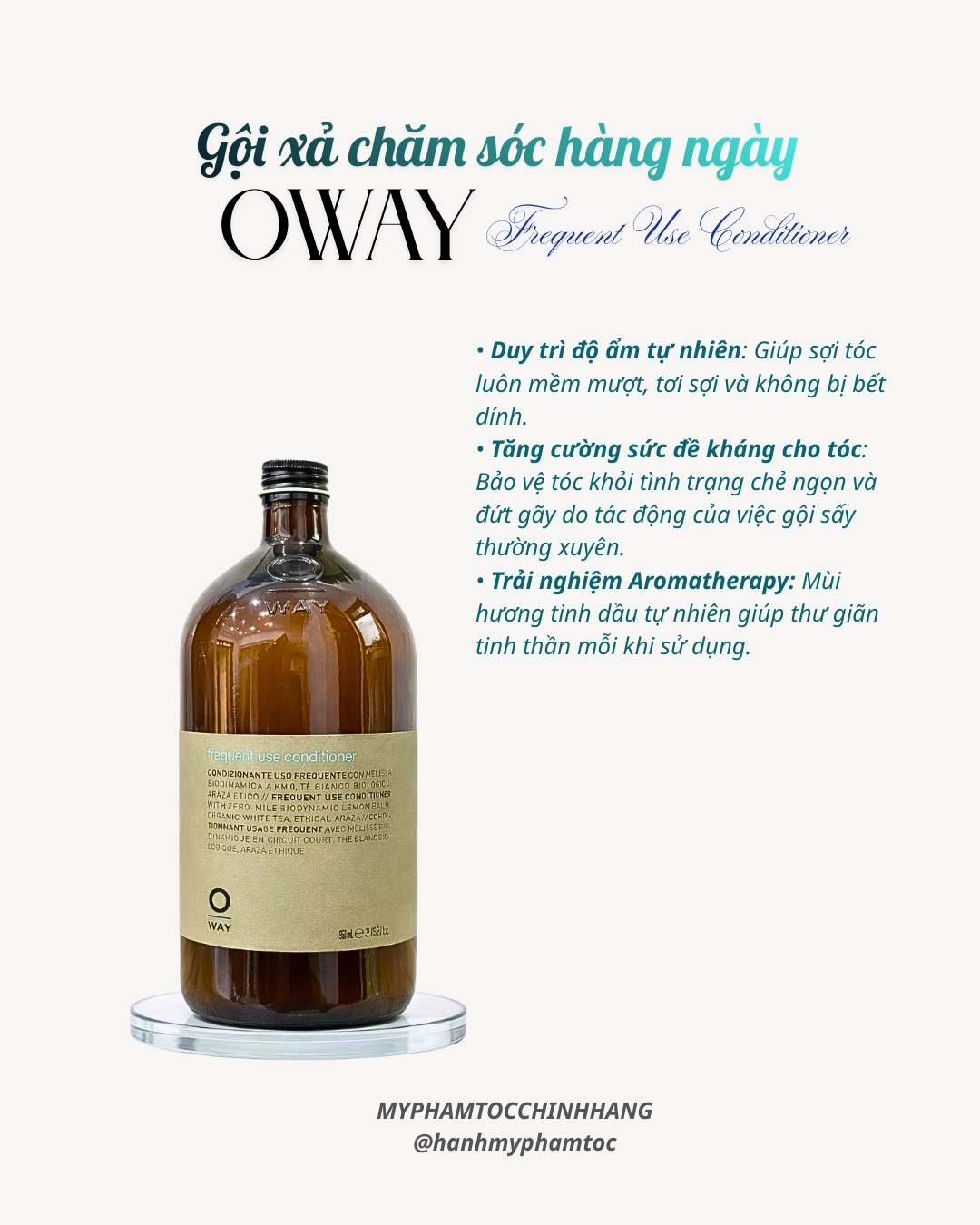 Dầu Gội & Dầu Xả Hằng Ngày Oway daily Frequent Use Hair & Scalp Bath + Oway Frequent Use Conditioner