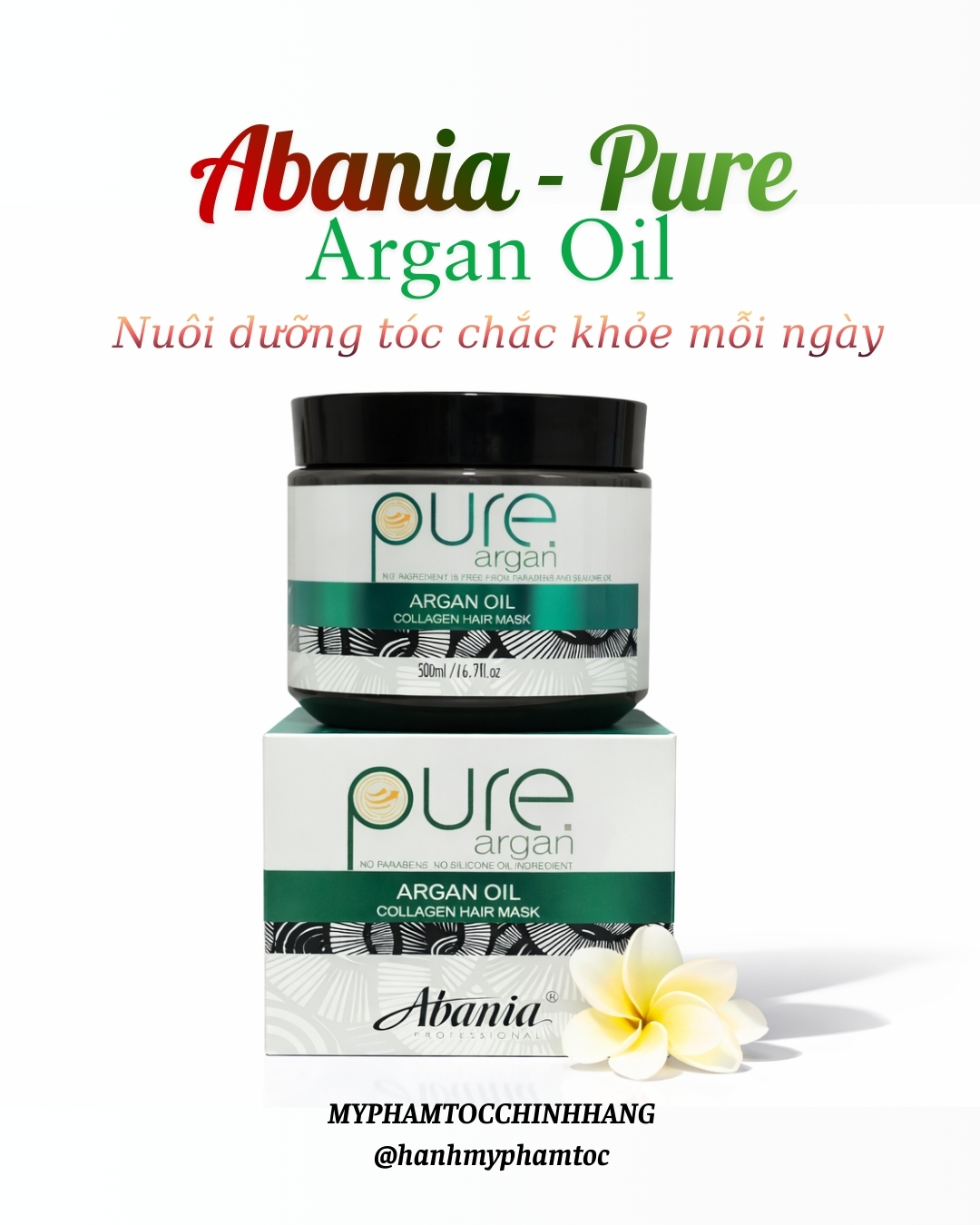 MẶT NẠ DƯỠNG CHẤT PHỤC HỒI ABANIA PURE ARGAN MASK HAIR 500ML
