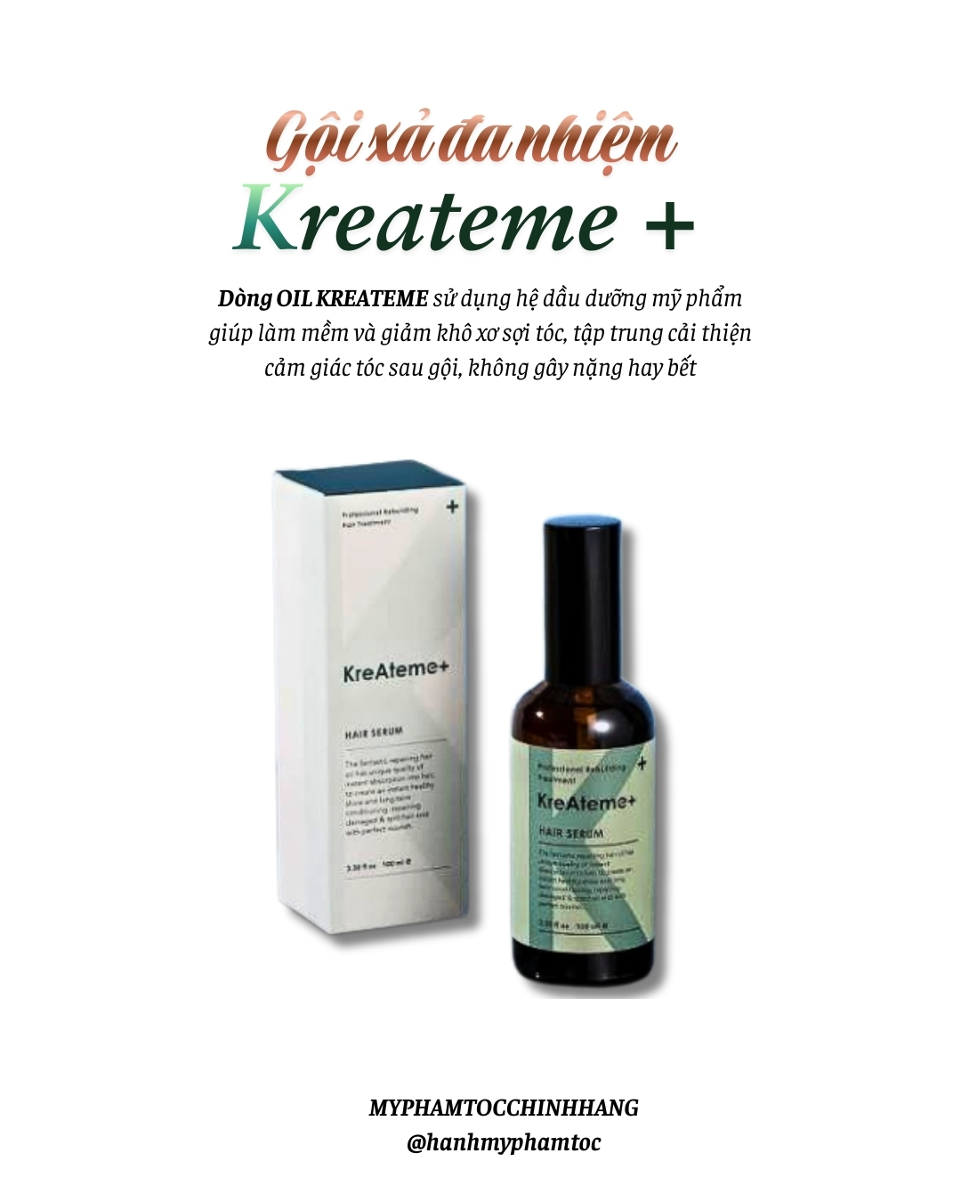 Bộ dầu gội xả dưỡng tóc KreAteme+(KreAteme+ Keratin Nourishing Shampoo & Conditioner) 750ml