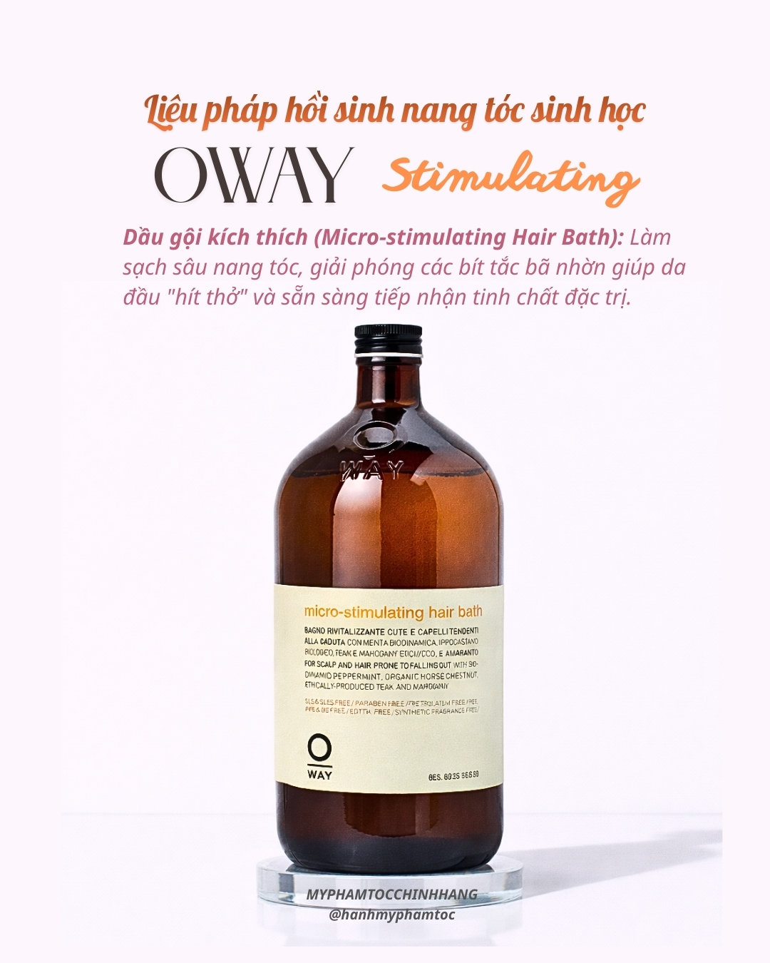 Dầu Gội Chống Rụng Tóc OWAY Micro-Stimulating Hair Bath 240ml/ 950ml