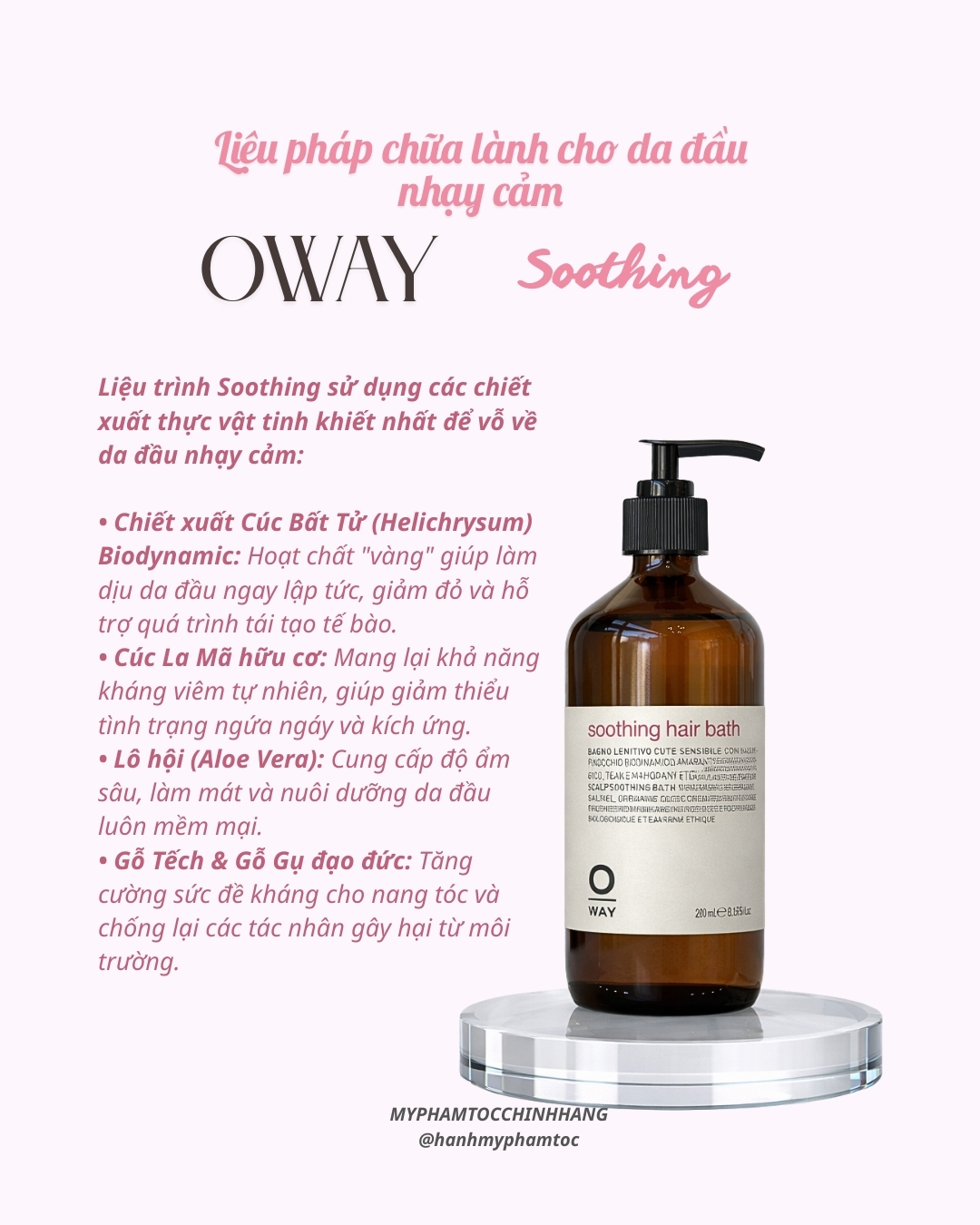 Dầu Gội Làm Dịu Da Đầu Oway Soothing Hair Bath 240ml/ 950ml