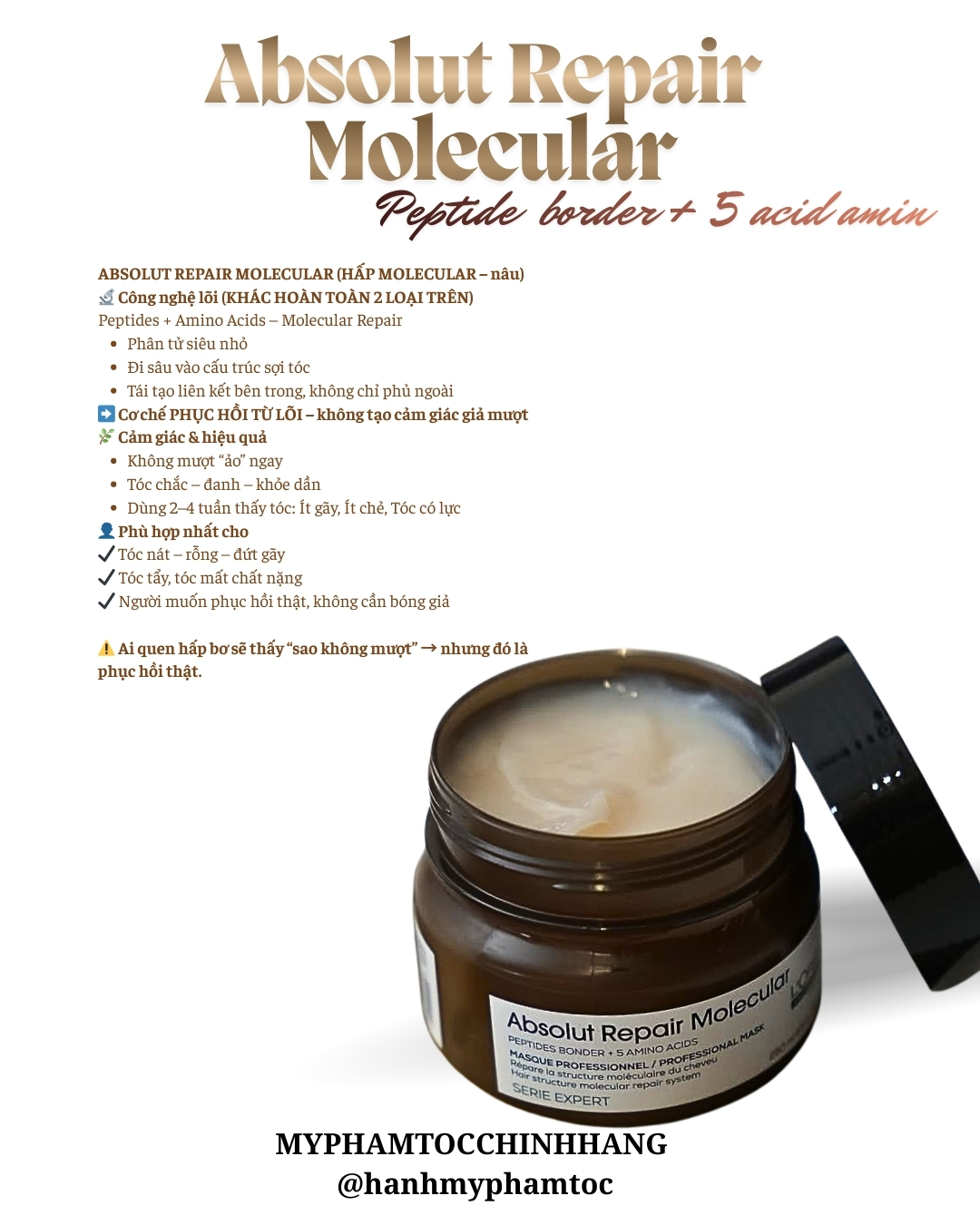 Bộ sản phẩm phục hồi chuyên sâu L'Oréal Professionnel Absolut Repair Molecular