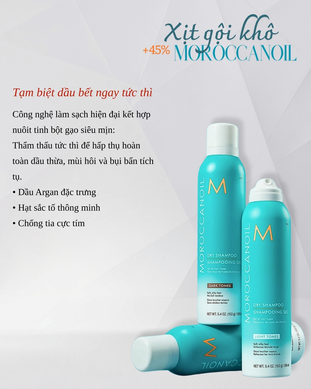 Dầu Gội Khô Moroccanoil Dry Shampoo 205ml - 323ml
