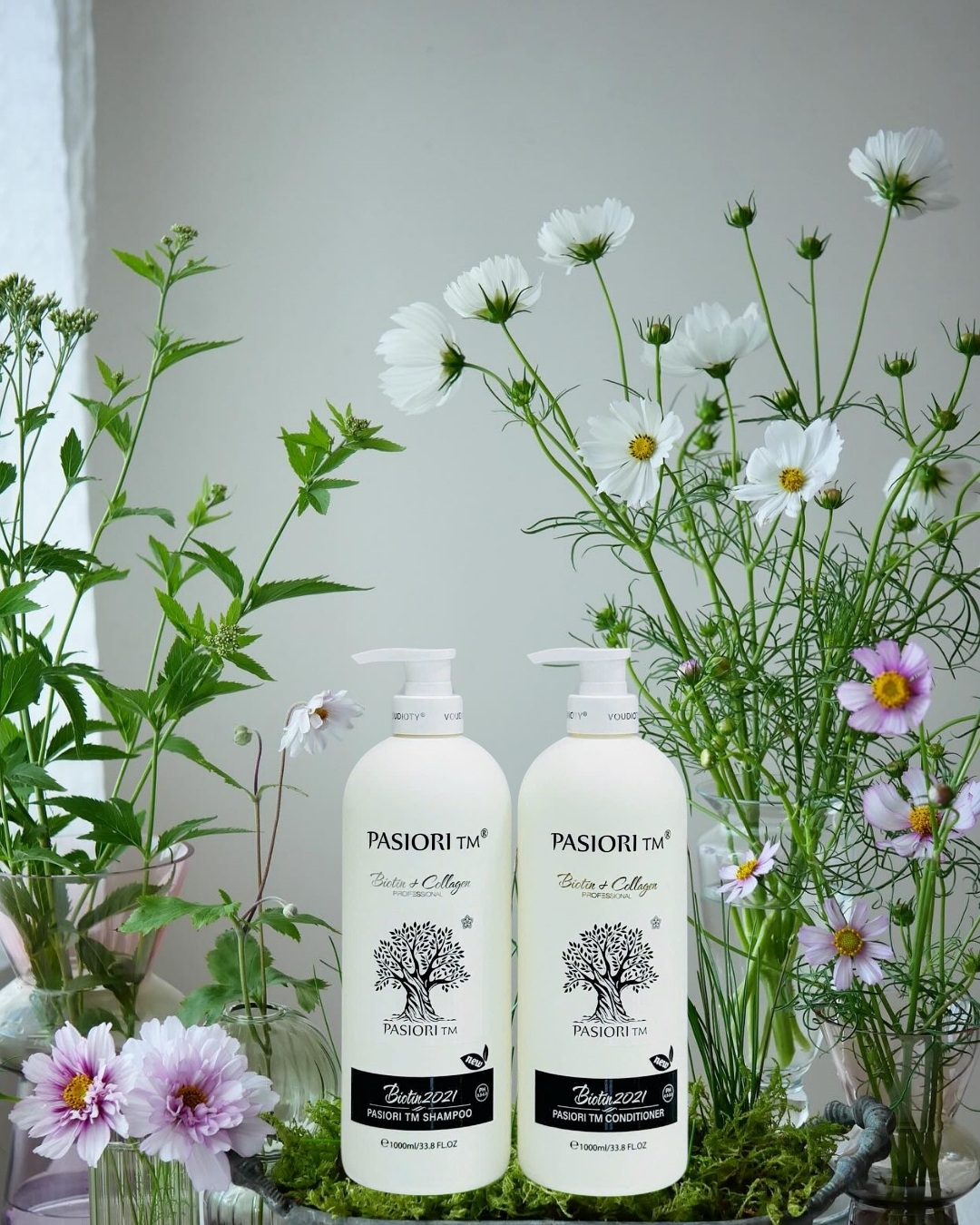 Dầu gội xả trắng phục hồi chống rụng Biotin & Collagen 500ml - 1000ml