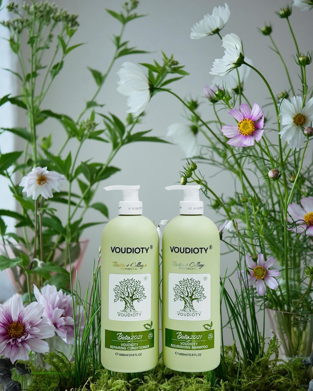DẦU GỘI XẢ BIOTIN COLLAGEN XANH KIỀM DẦU MƯỢT TÓC (MẪU TRÒN MỚI) 500ML - 1000ML