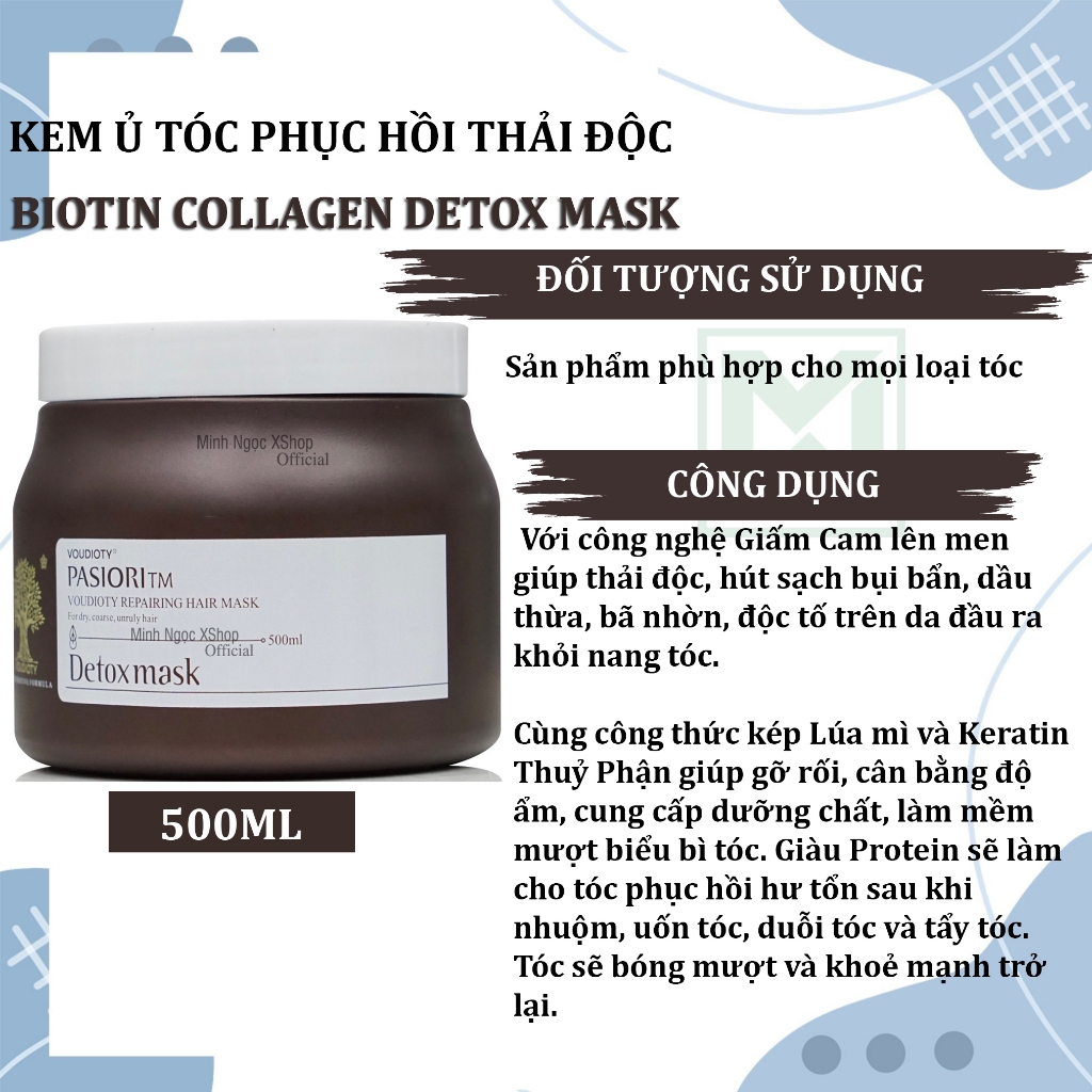 Hấp phục hồi tái sinh Biotin & Collagen 500ml