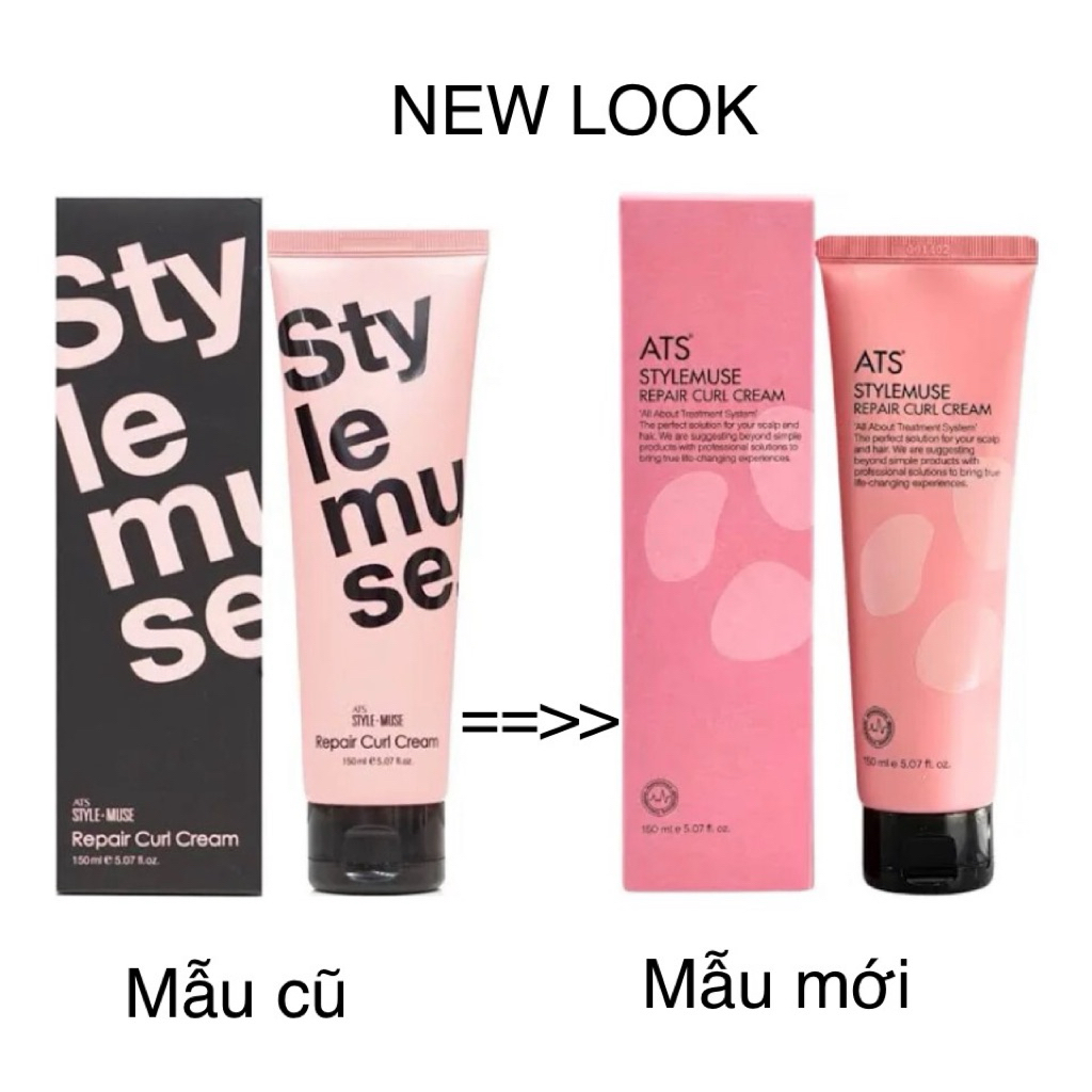Kem tạo kiểu dành cho tóc xoăn ATS Stylemuse Repair Curl Cream 150ml
