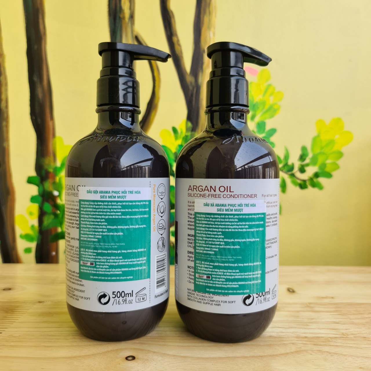 Dầu gội xả Abania Pure Argan 500ml
