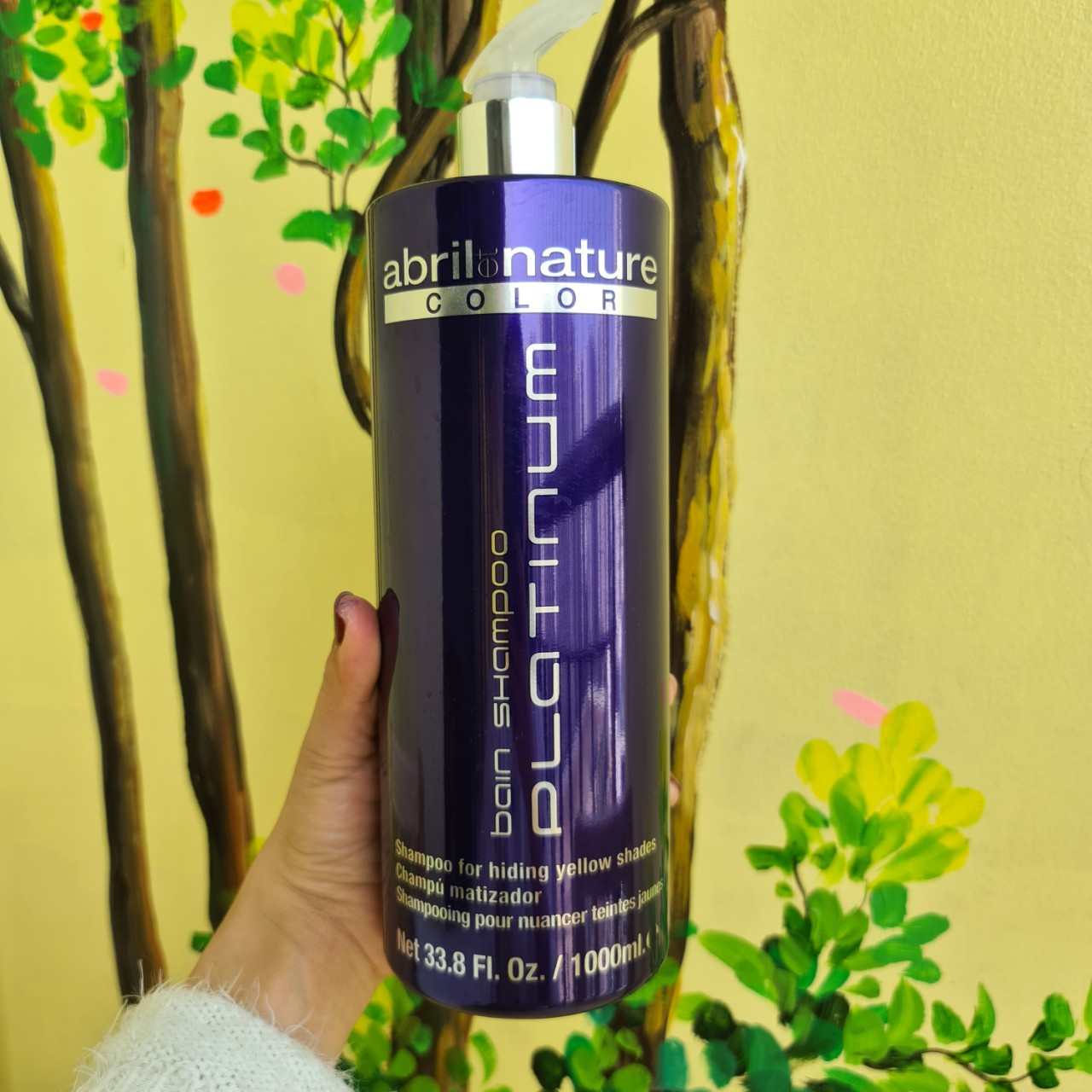 HẤP KHỬ VÀNG CHO TÓC TẨY ABRIL ET NATURE COLOR PLATINUM TONER BLONDE HAIR 1000ML