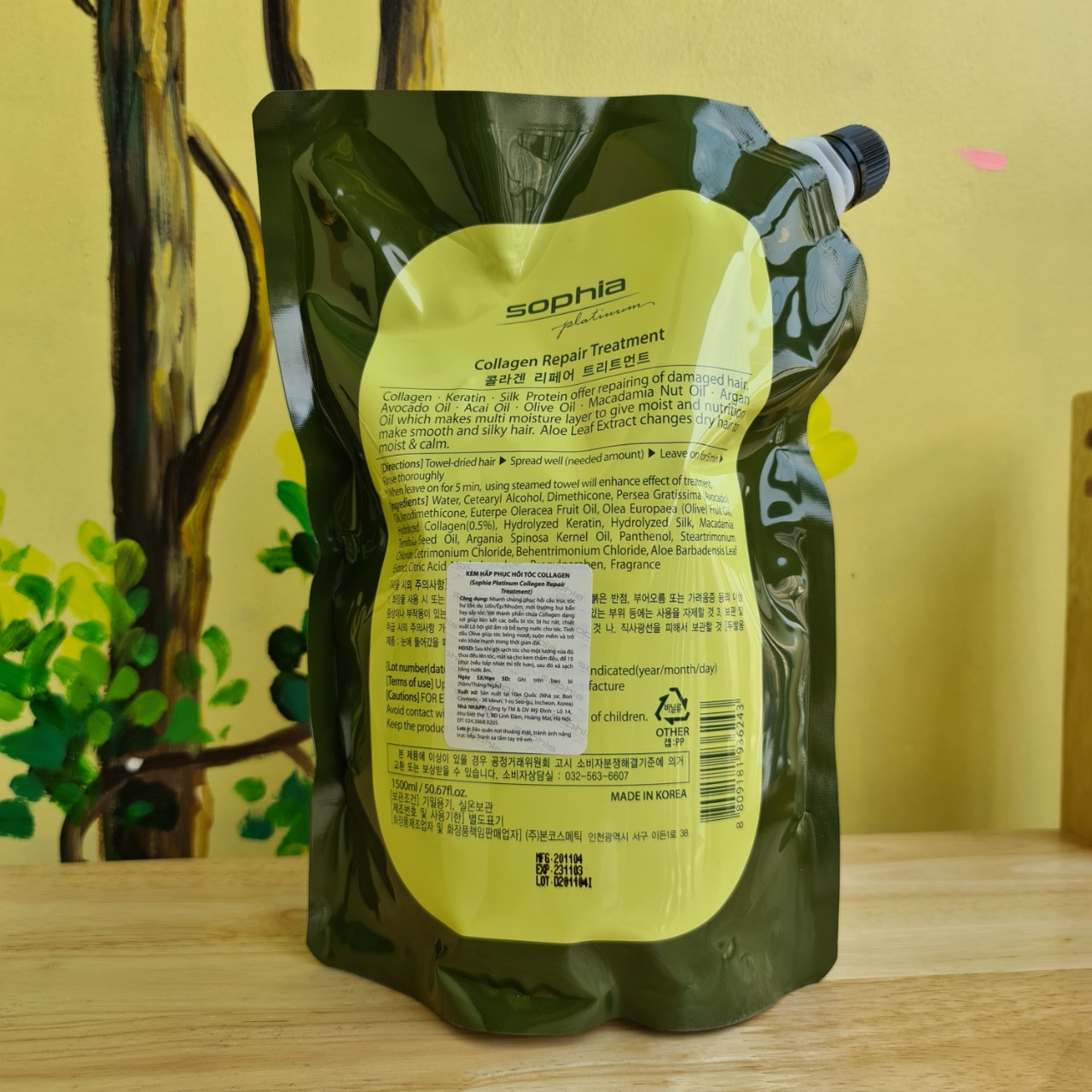 Hấp phục hồi thảo dược Sophia Herbal Collagen Hair Mask  450ML - 1000ML - 1500ml