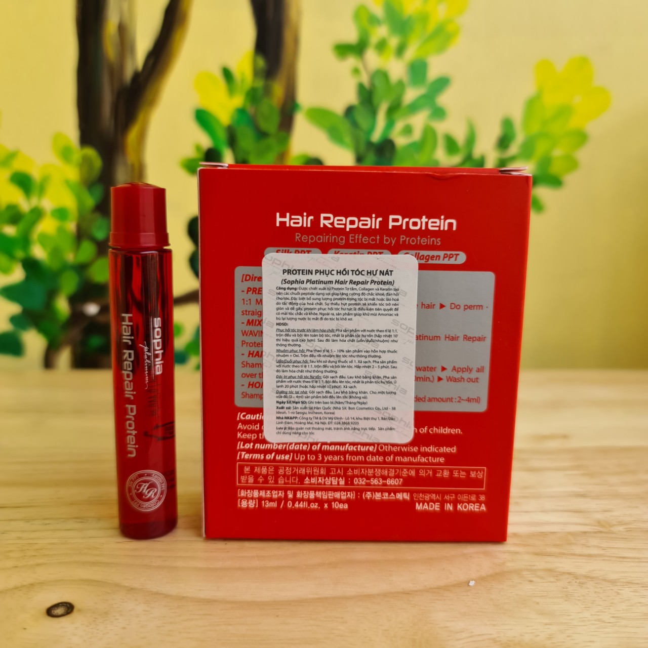 SOPHIA PLATIUM PROTEIN PHỤC HỒI TÓC HƯ NÁT REPAIR AMPOULE 10*13ML