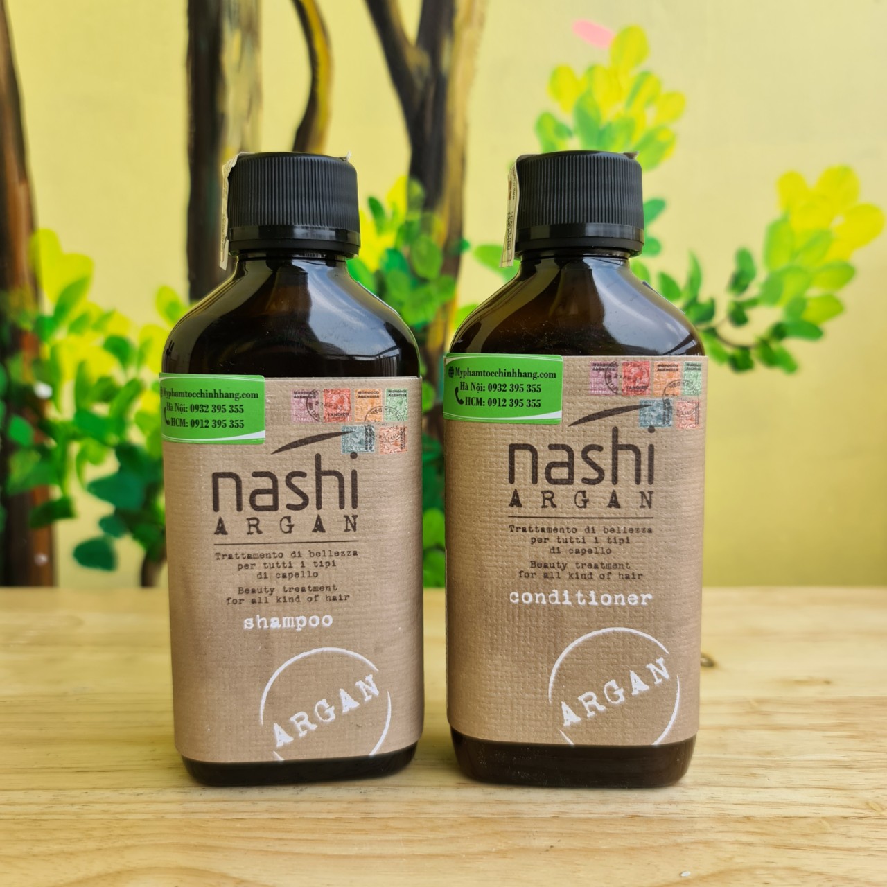 Bộ dầu gội – dầu xả dưỡng phục hồi tóc Nashi Argan - Nashi Argan Shampoo & Conditioner