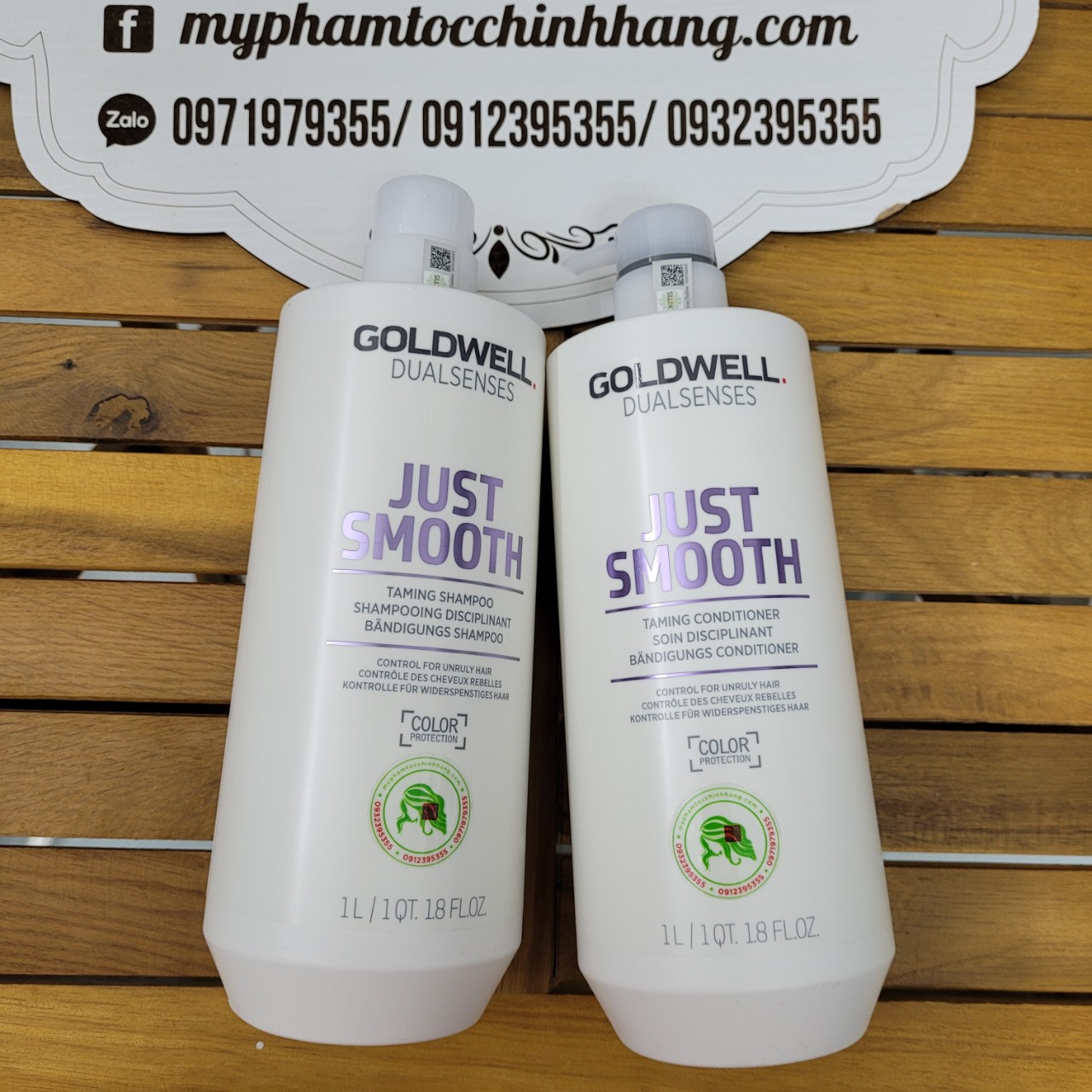 DẦU GỘI XẢ GOLDWELL SUÔN MƯỢT JUST SMOOTH 250ML - 1000ML