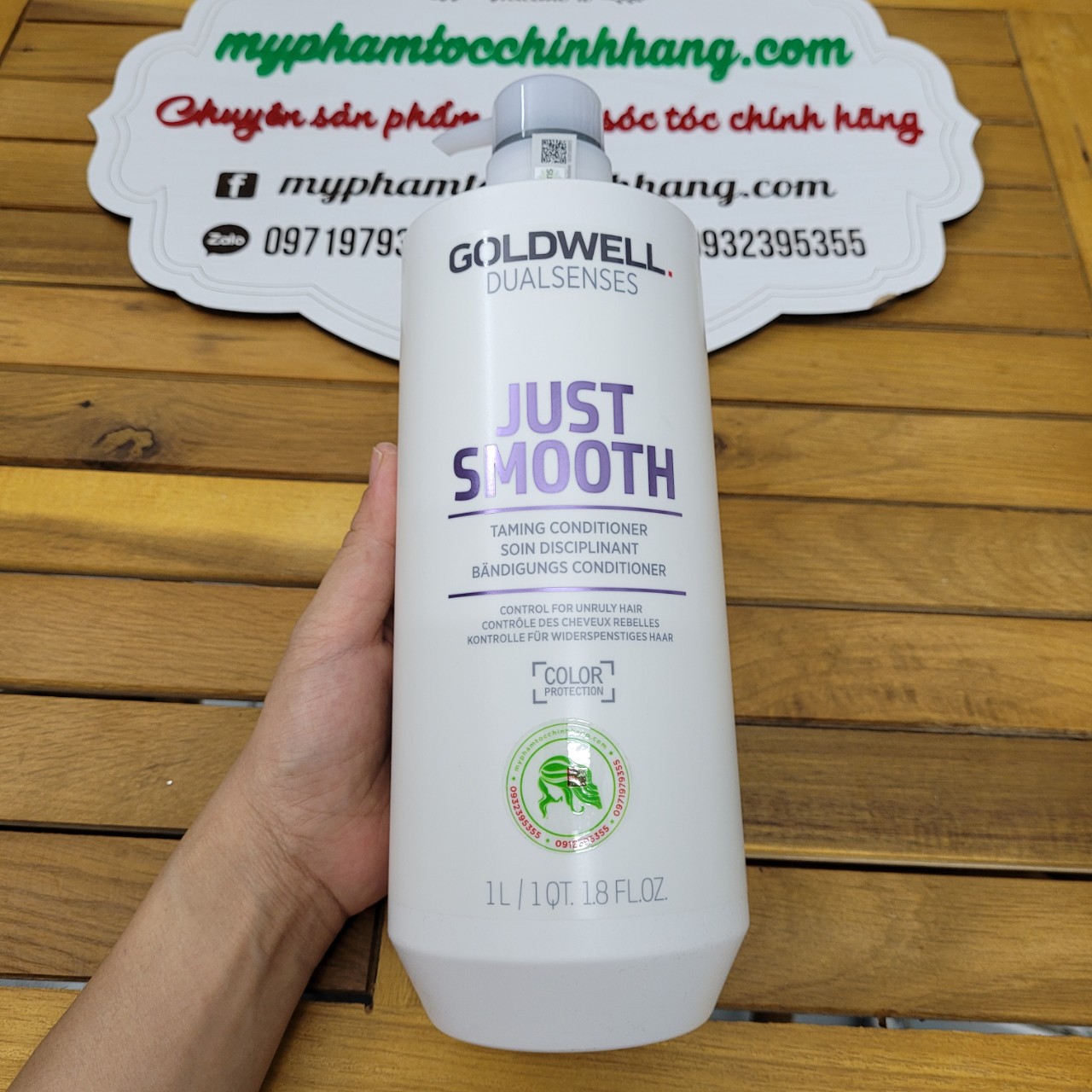 Dầu gội & xả Goldwell làm mượt tóc Dualsenses Just Smooth taming Shampoo & Conditioner