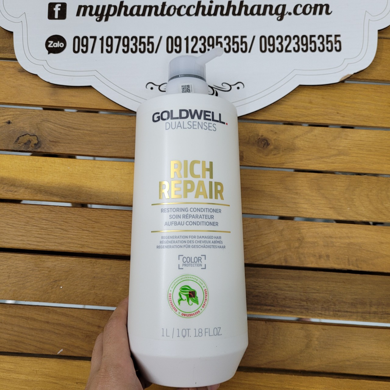 Dầu gội & xả phục hồi tóc hư tổn Goldwell Dualsenses Rich Repair Restoring Shampoo & Conditioner