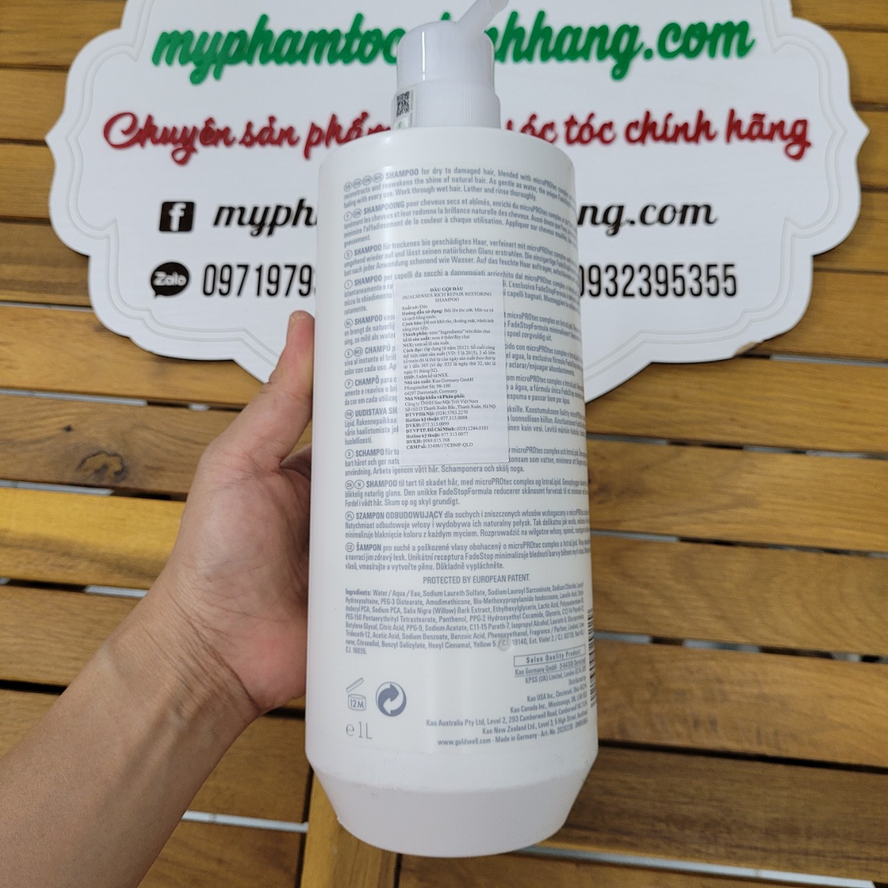 Dầu gội & xả phục hồi tóc hư tổn Goldwell Dualsenses Rich Repair Restoring Shampoo & Conditioner