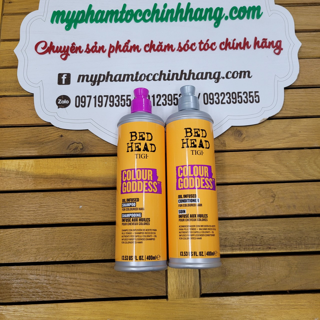 Dầu gội và xả dưỡng màu TIGI Bed Head Colour Goddess Shampoo & Conditioner 400ml 970ml