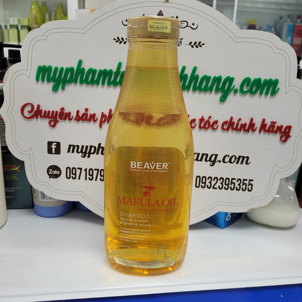 Dầu gội xả BEAVER tinh dầu Marula & Xoài Nam Phi làm mượt và bóng tóc (BEAVER Marula Oil Smooth & Shine Shampoo & Conditioner)