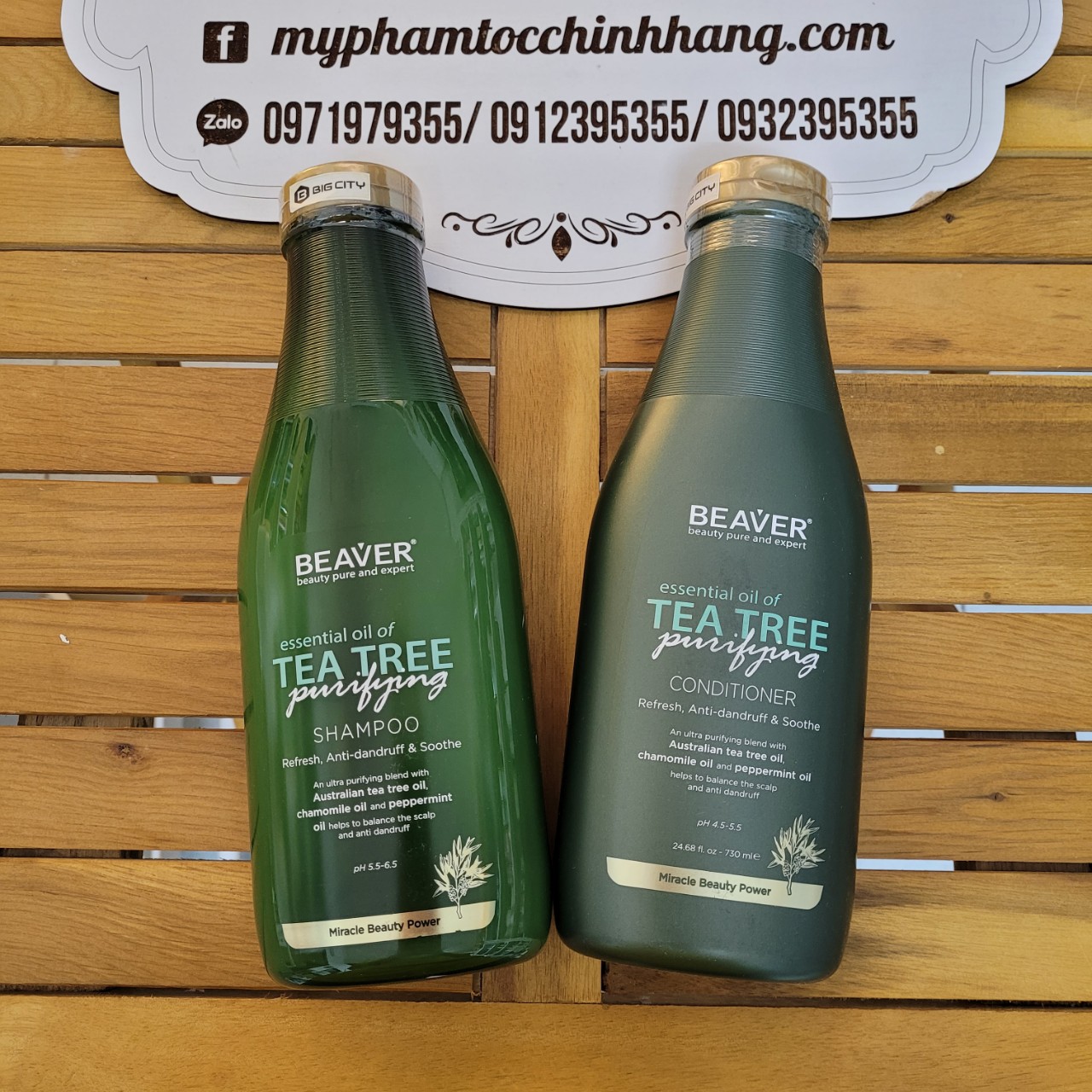Cặp dầu gội và dầu xả BEAVER Tea Tree Purifying Shampoo & Conditioner