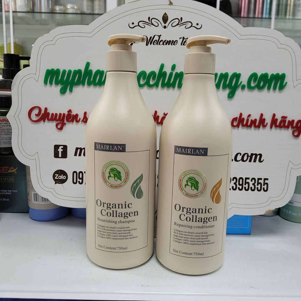 DẦU GỘI XẢ HẤP NGĂN RỤNG CHỐNG XƠ RỐI MAIRLAN ORGANIC 750ML - 500ML