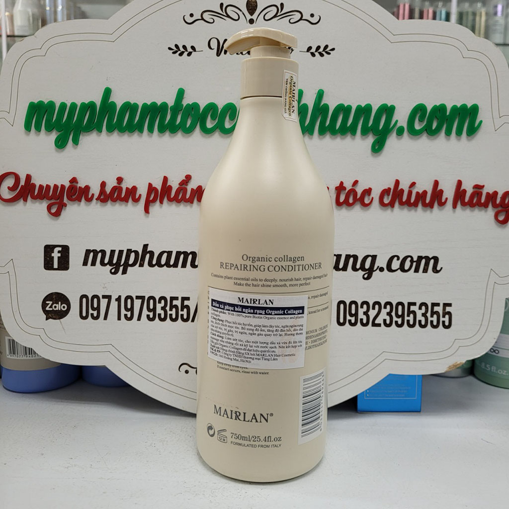 DẦU GỘI XẢ HẤP NGĂN RỤNG CHỐNG XƠ RỐI MAIRLAN ORGANIC 750ML - 500ML