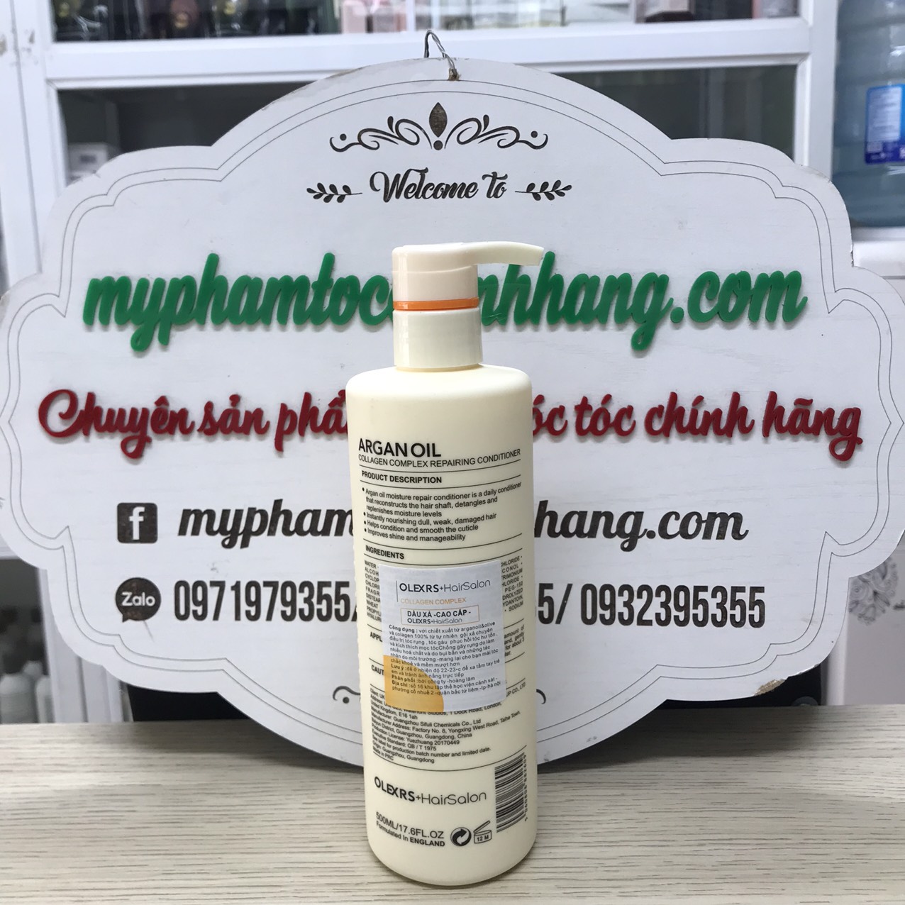 Cặp dầu gội xả Olexrs Argan Oil Collagen Hair Salon 500ml 960ml
