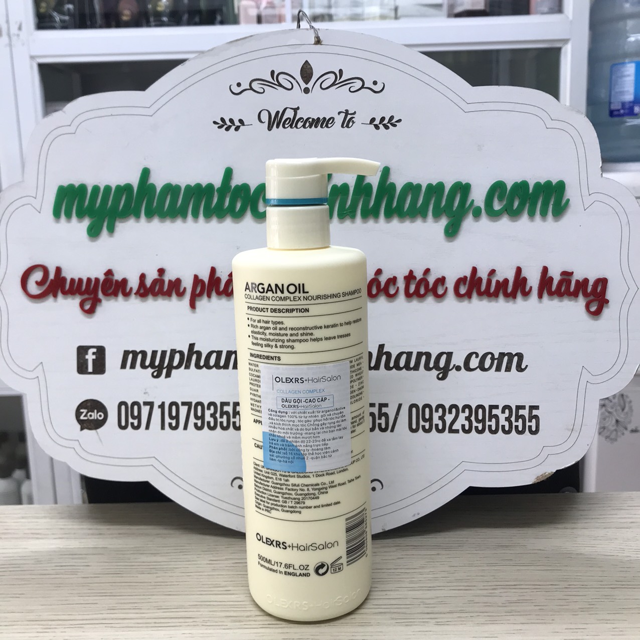 Cặp dầu gội xả Olexrs Argan Oil Collagen Hair Salon 500ml 960ml