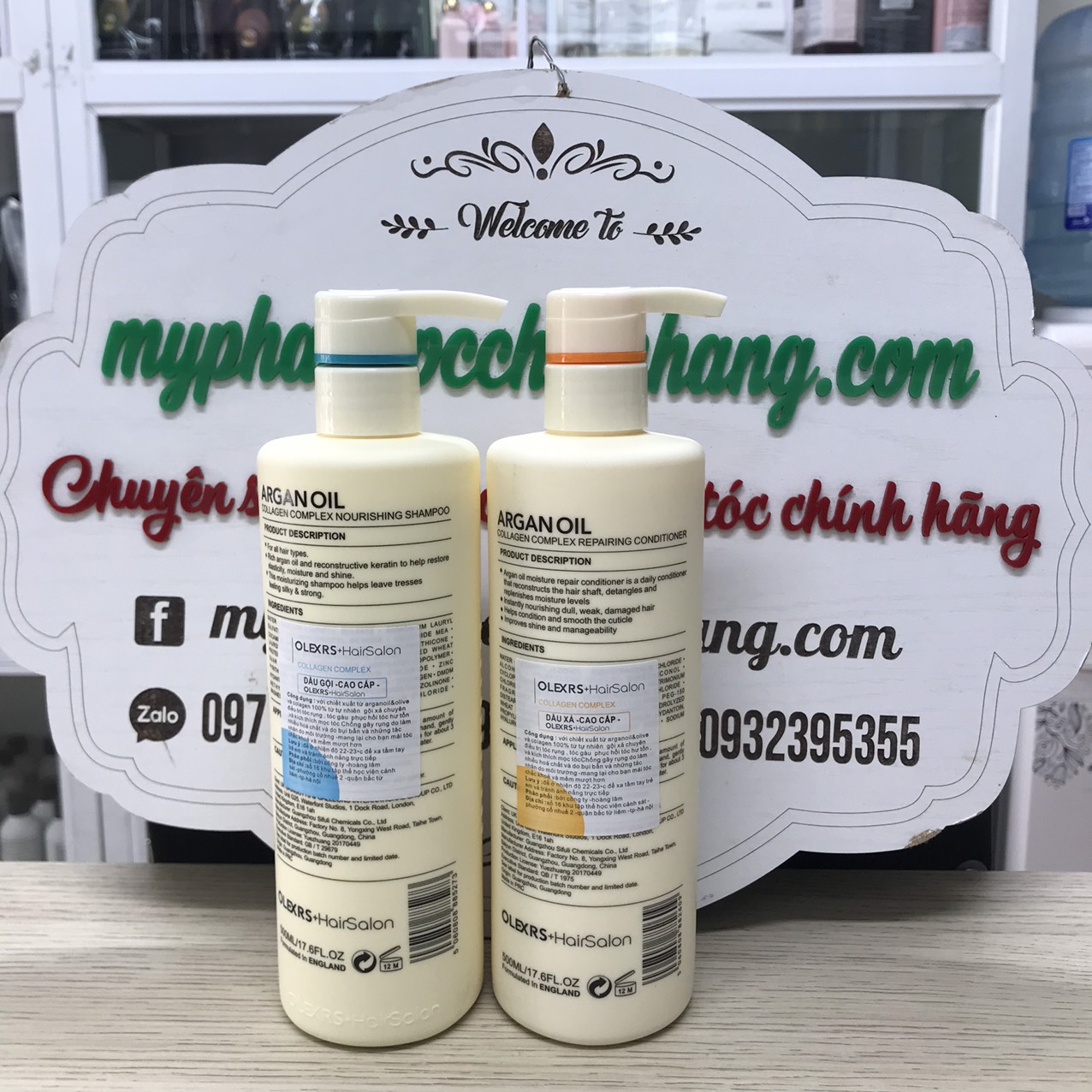 Dầu Gội Xả Olexrs Argan Oil Collagen Hair Salon 500ml - 1000ml