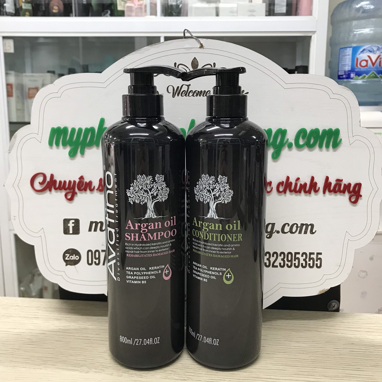 Gội xả Avatino Tinh Dầu Argan Phục Hồi Bổ Sung Dưỡng Chất Cho Tóc 800ml