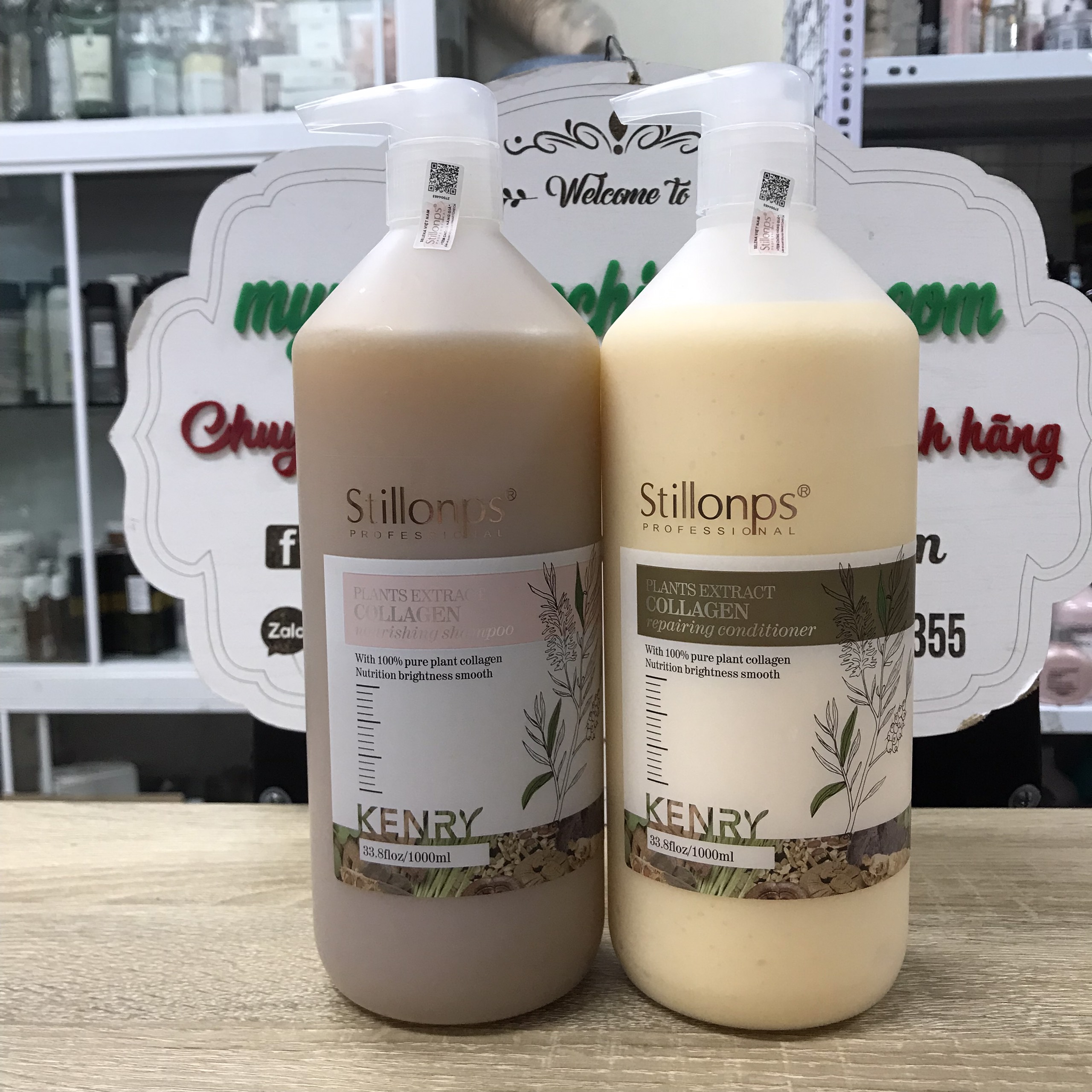 Cặp Dầu Gội và Dầu Xả Dưỡng Sinh Stillonps Kenry  Herbal Shampoo & Conditioner 1000ml