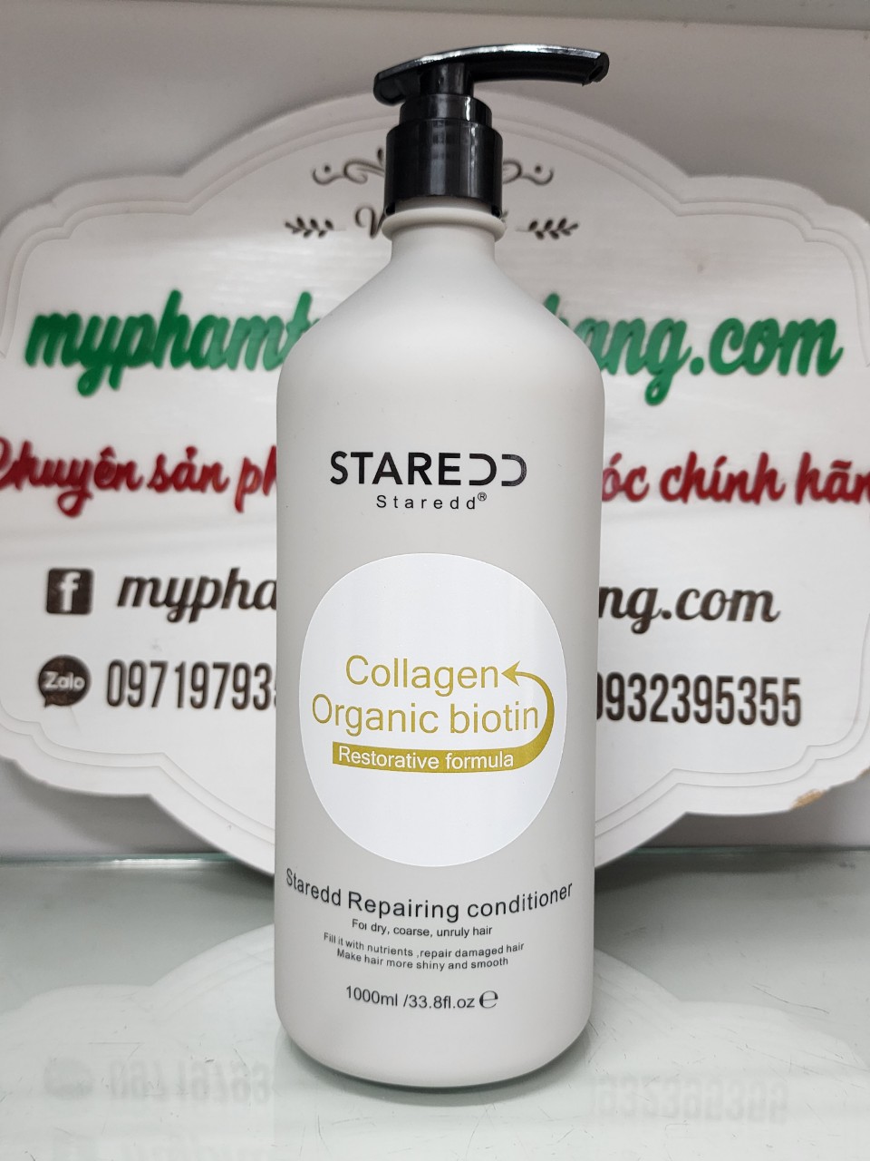 Cặp Dầu Gội Xả Collagen & Organic Biotin Staredd 1000ml
