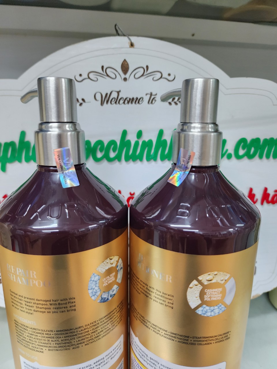 Dầu Gội Xả Biotin Collagen Luxury Gold - Ruby 500ml - 1000ml