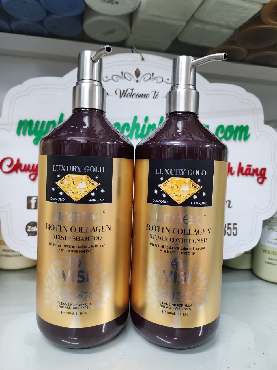 Dầu Gội Xả Biotin Collagen Luxury Gold - Ruby 500ml - 1000ml