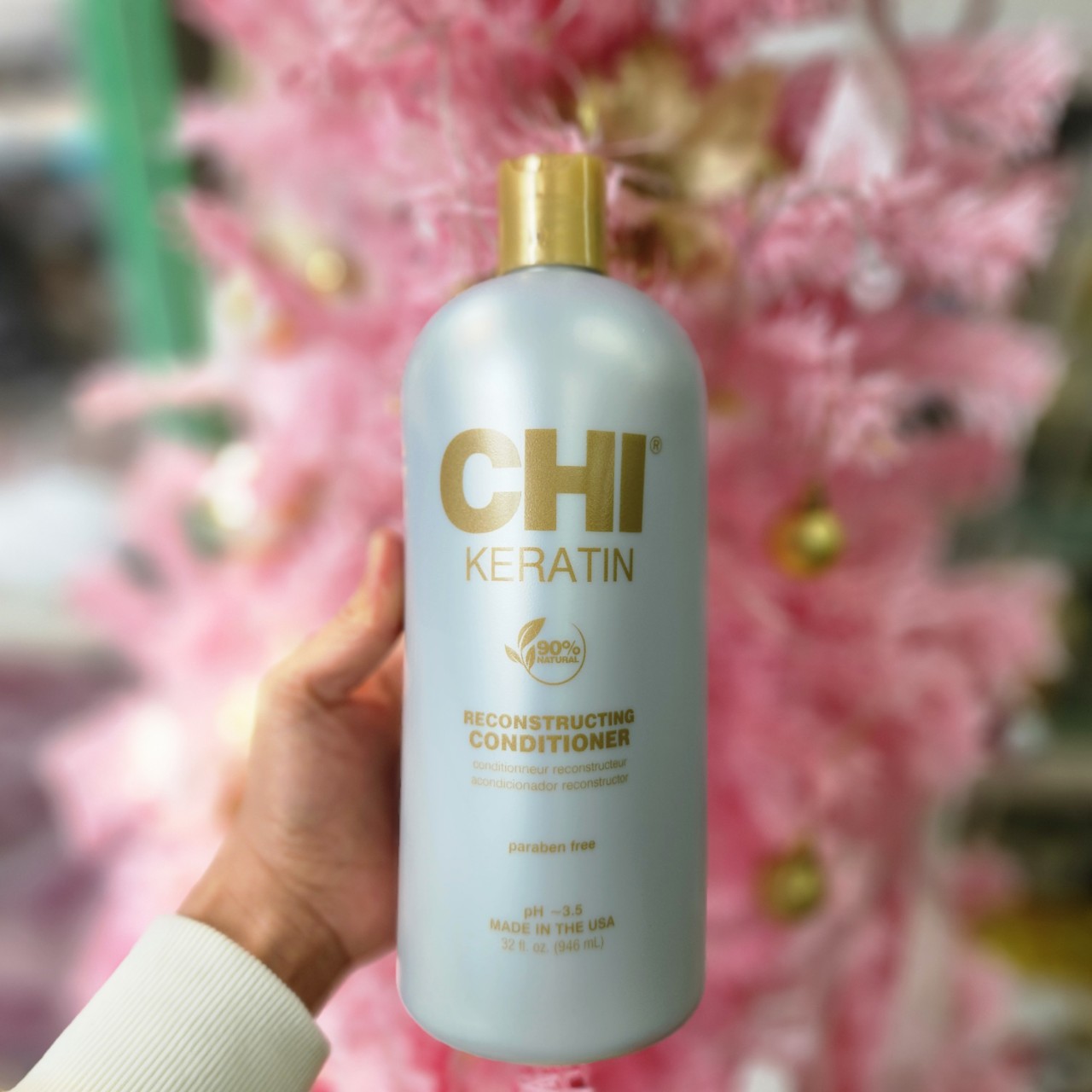 (Chính hãng công ty) Bộ dầu gội xả CHI Keratin Reconstructing Mỹ 355ml - 946ml