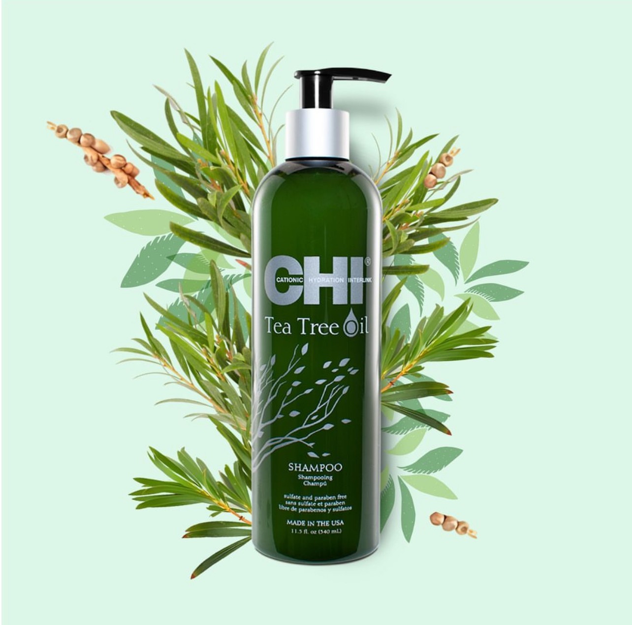 Dầu gội xả CHI tinh dầu tràm trà (CHI Tea Tree Oil Shampoo & Conditioner) 340ml - 739ml