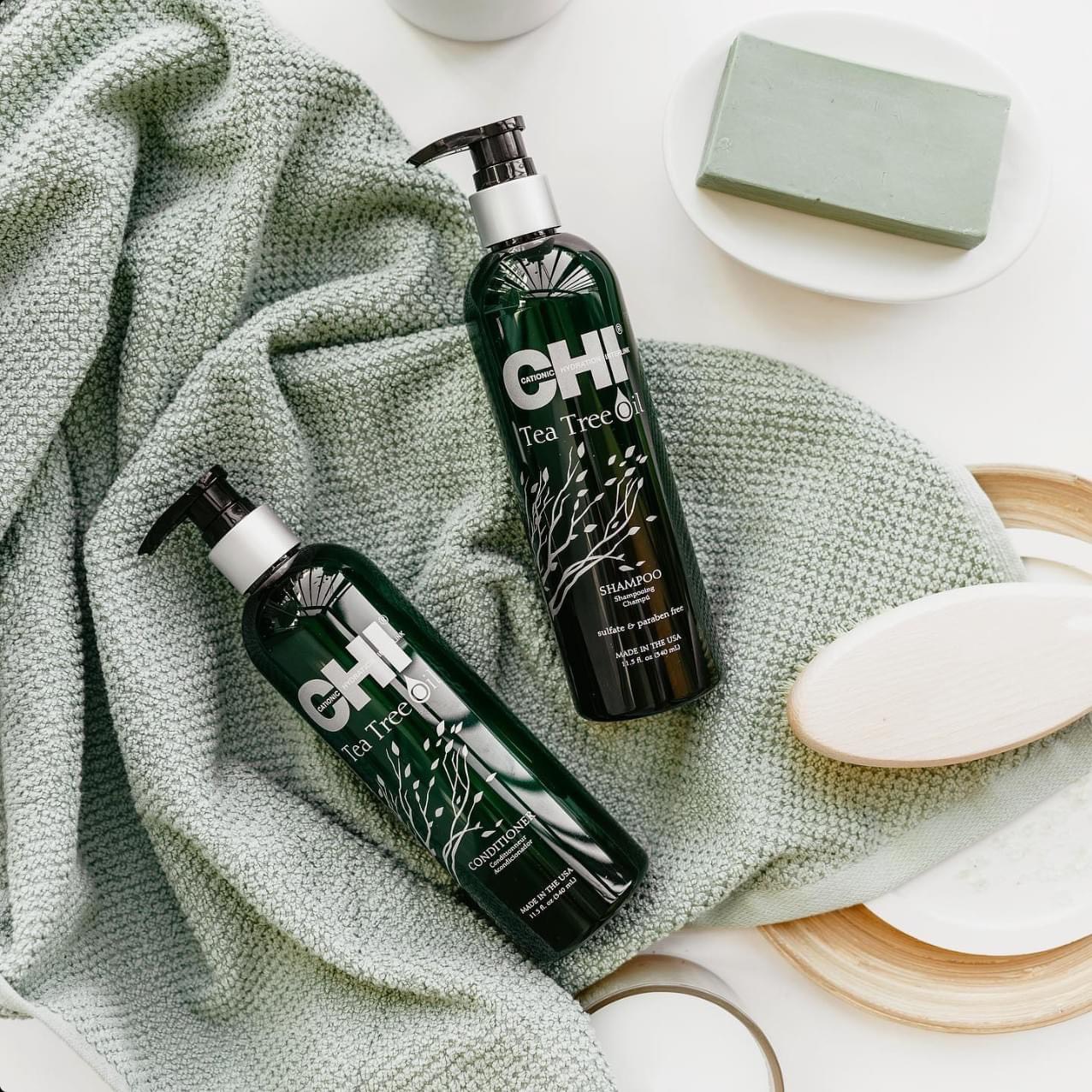Dầu gội xả CHI tinh dầu tràm trà (CHI Tea Tree Oil Shampoo & Conditioner) 340ml - 739ml