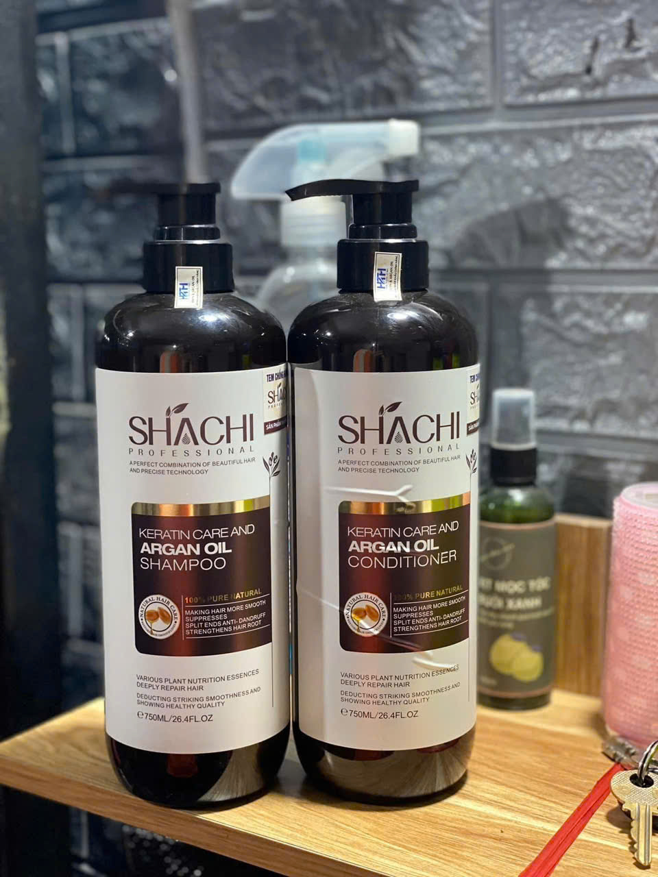 Dầu gội xả Shachi dưỡng sinh phục hồi tóc (Shachi Keratin & Argan Oil Hair Repair Shampoo & Conditioner) 800ml