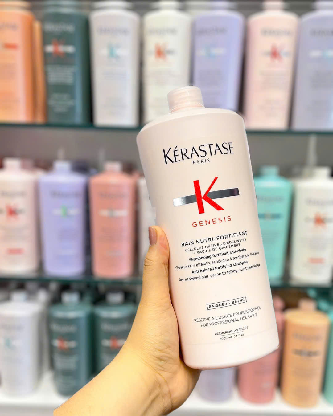 Dầu gội và dầu xả Kérastase Genesis phục hồi sợi tóc yếu, giảm đứt gãy thân tóc