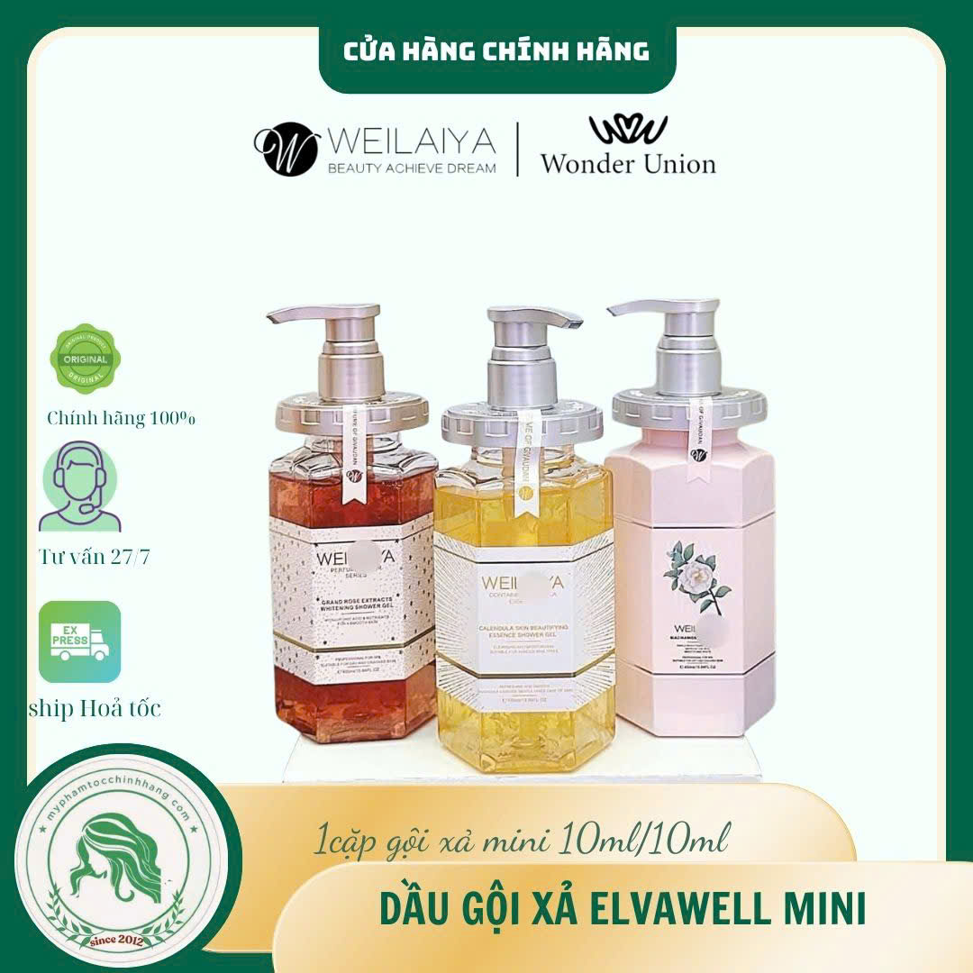 Sữa tắm trắng da hoa trà Weilaiya Camellia Whitening Shower Gel 450ml
