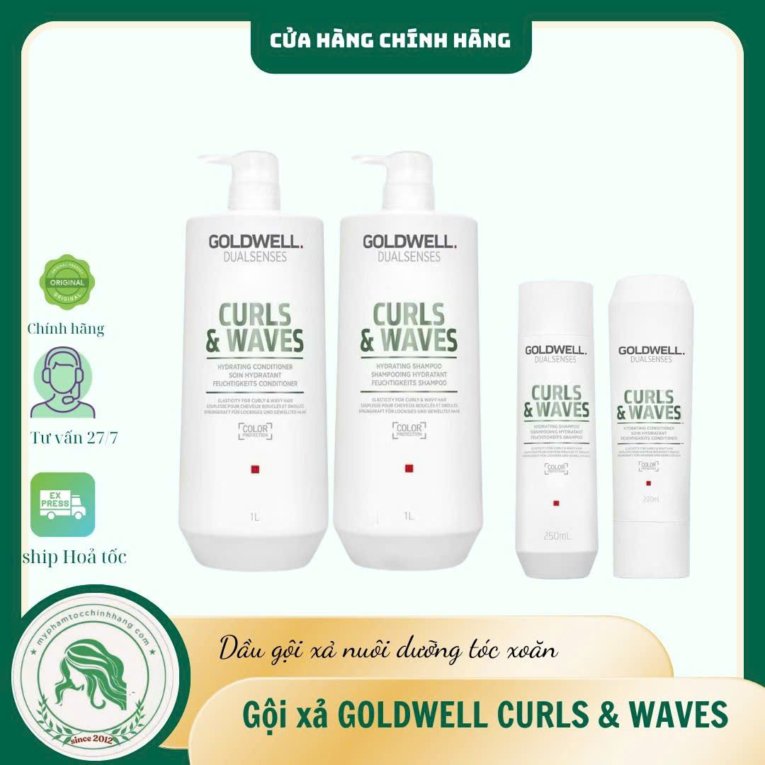 Dầu gội và dầu xả Goldwell Dualsenses Curls & Waves Hydrating Shampoo & Conditioner