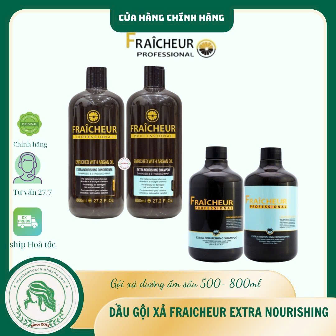 Bộ Dầu Gội Xả Dưỡng Ẩm Sâu Fraicheur Extra Nourishing Shampoo & Conditioner 500ml - 800ml