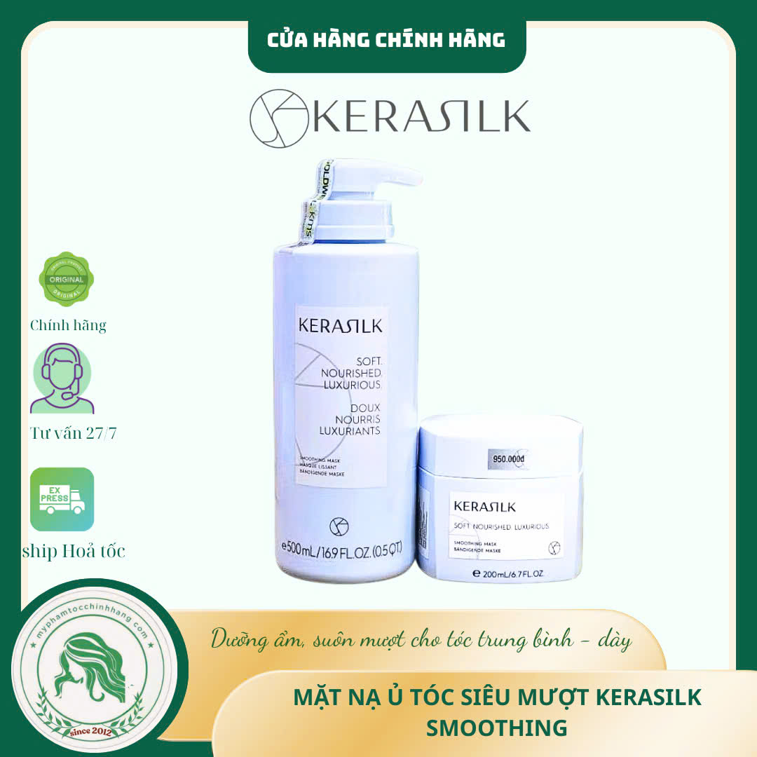 Mặt nạ dưỡng tóc suôn mượt Kerasilk Smoothing Mask 200ml - 500ml