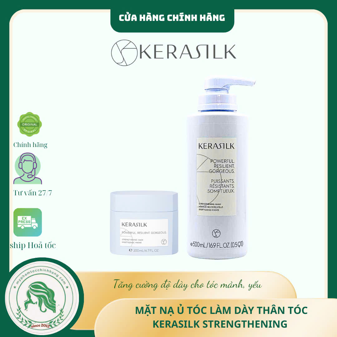 Mặt nạ phục hồi và tăng cường sức mạnh cho tóc Kerasilk Strengthening Mask 200ml - 500ml