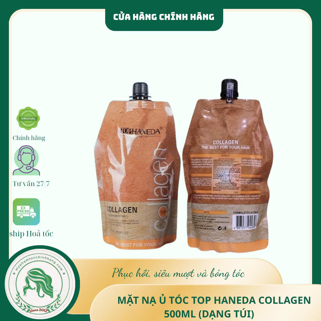 Hấp Tóc Top Haneda Collagen hũ hoặc túi 500ml