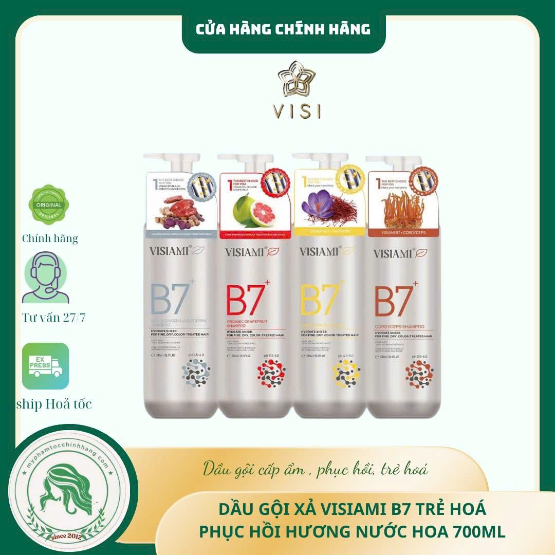 BIOTIN VISIAMI B7 Dầu Gội Xả Thảo Dược Cao Cấp B7 780ML